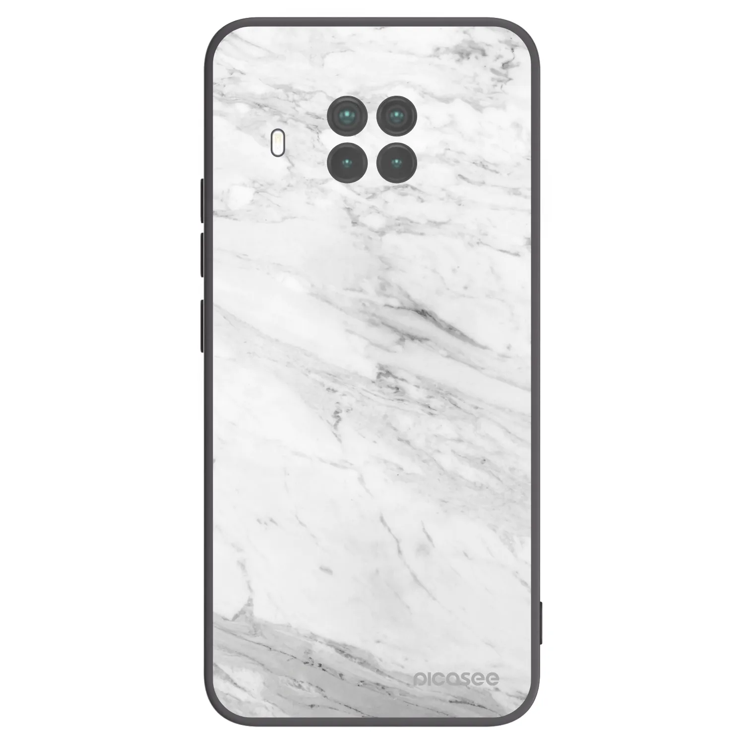 Picasee Μαύρη θήκη σιλικόνης για Xiaomi Mi 10T Lite - White marble
