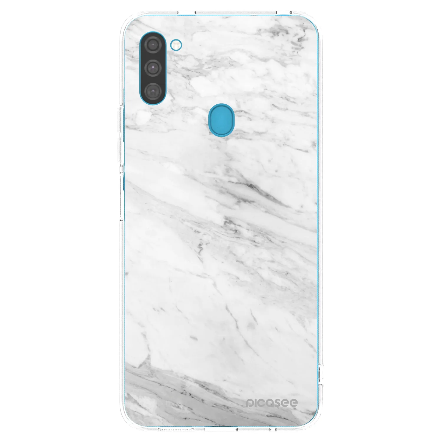 Picasee διαφανής θήκη σιλικόνης Samsung Galaxy M11 - White marble