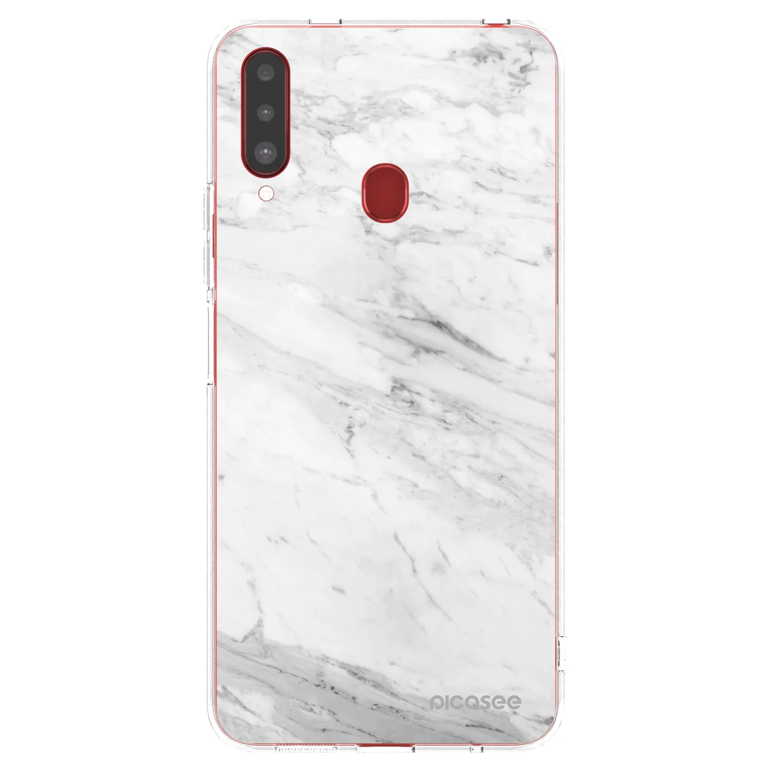 Picasee διαφανής θήκη σιλικόνης Samsung Galaxy A20s - White marble