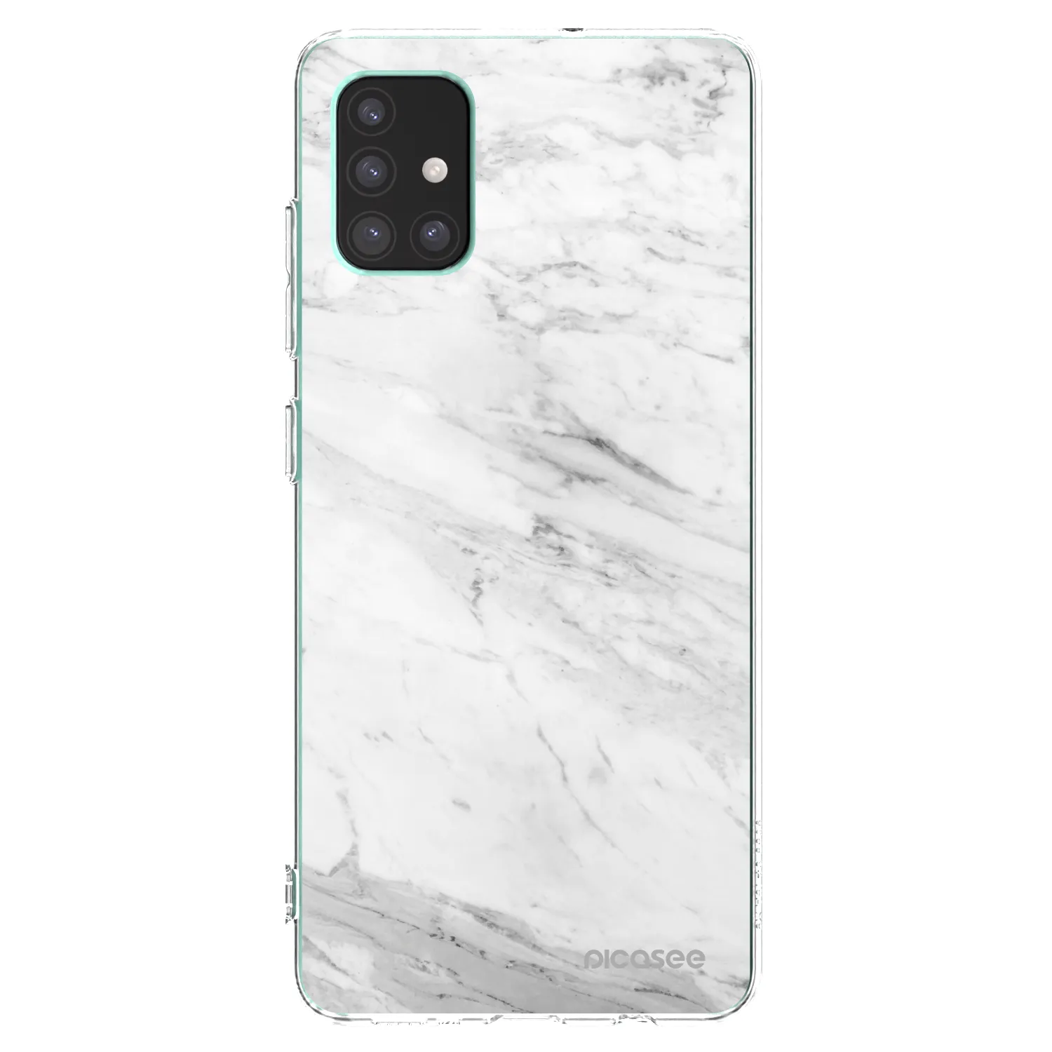 Picasee διαφανής θήκη σιλικόνης Samsung Galaxy M51 M515F - White marble
