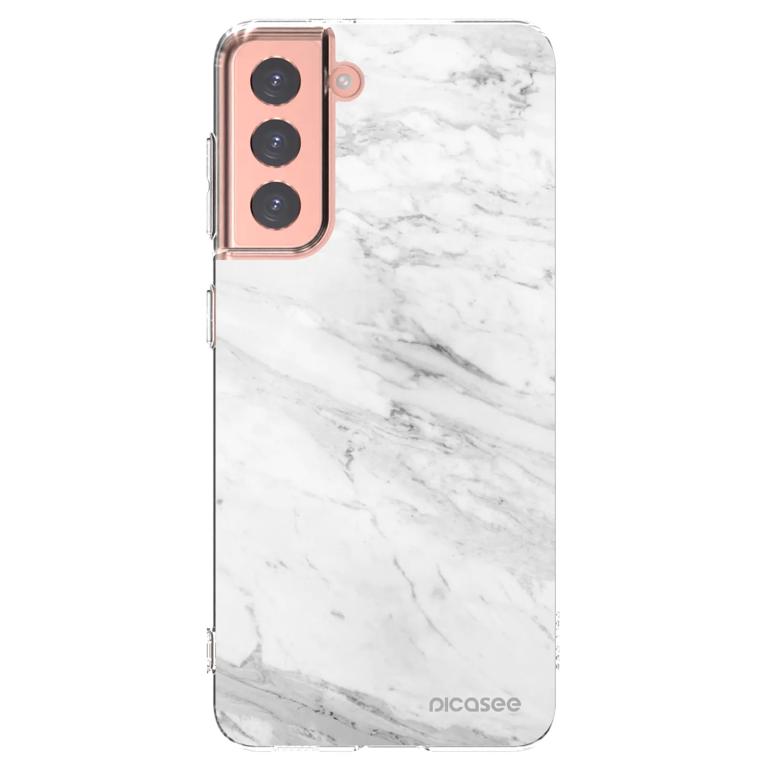 Picasee διαφανής θήκη σιλικόνης Samsung Galaxy S21 5G G991B - White marble