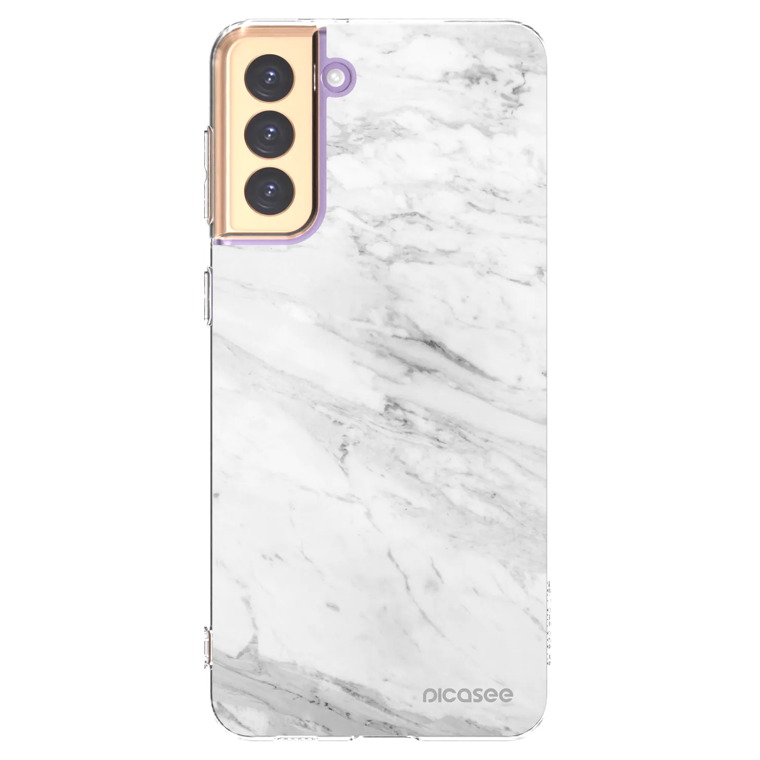 Picasee διαφανής θήκη σιλικόνης Samsung Galaxy S21+ 5G G996F - White marble