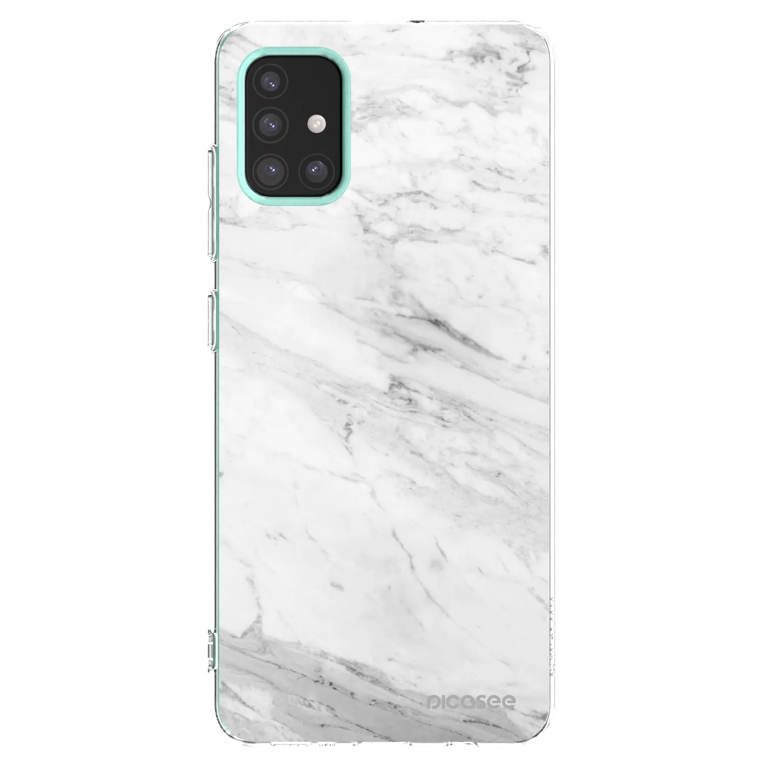 Picasee διαφανής θήκη σιλικόνης Samsung Galaxy M31s - White marble