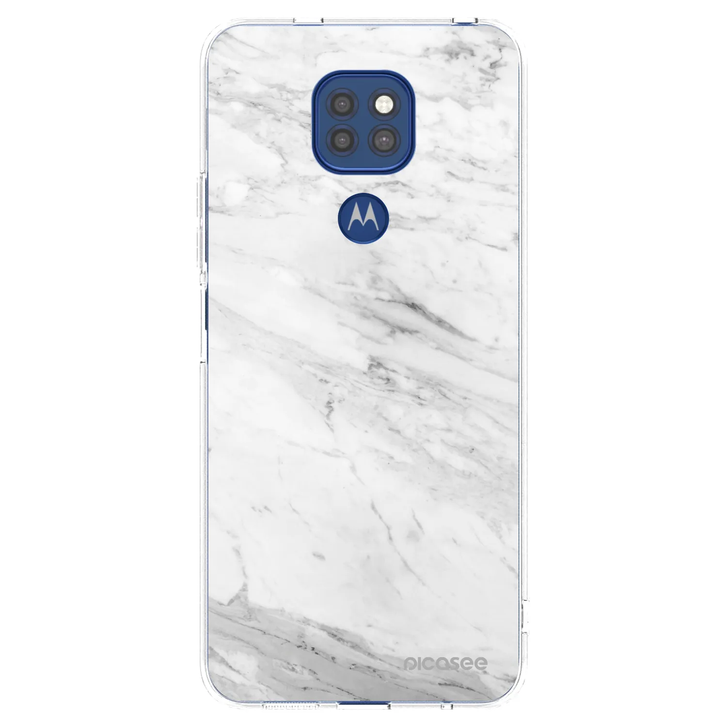 Picasee διαφανής θήκη σιλικόνης Motorola Moto G9 Play - White marble