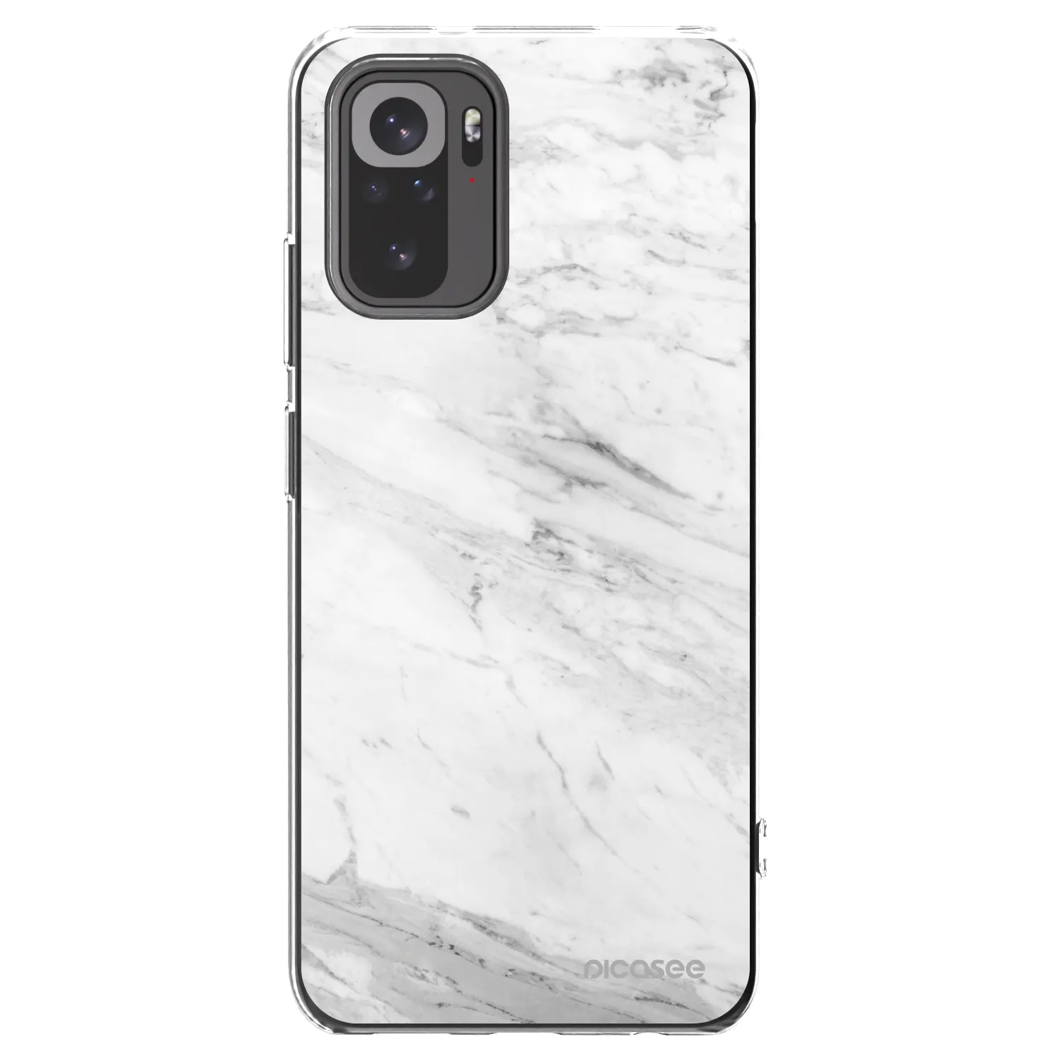 Picasee διαφανής θήκη σιλικόνης Xiaomi Redmi Note 10 - White marble