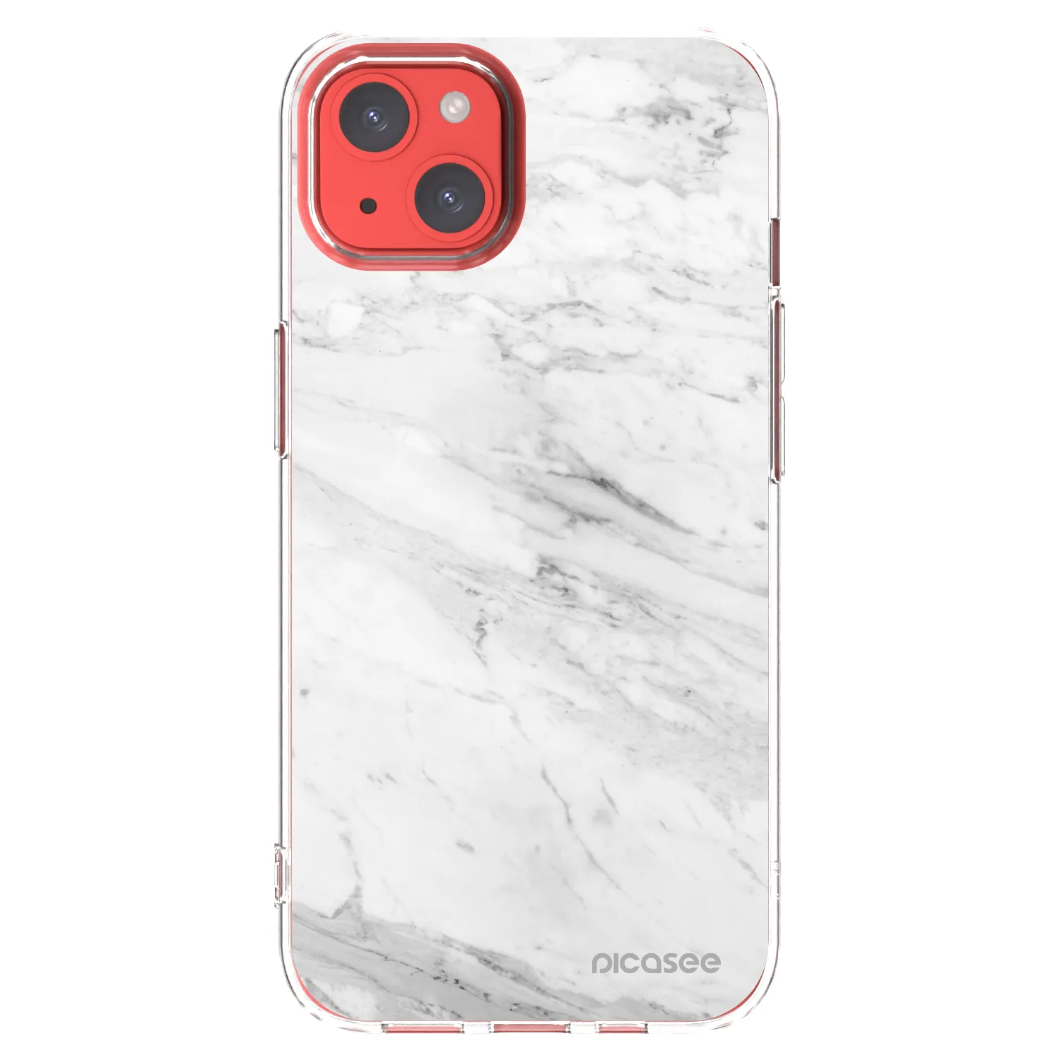 Picasee διαφανής θήκη σιλικόνης Apple iPhone 13 - White marble