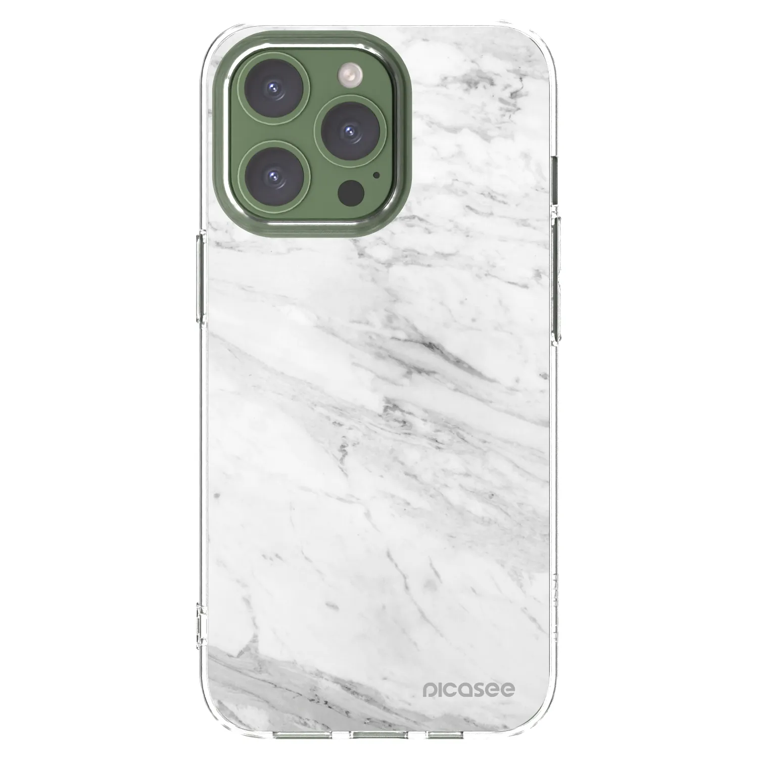 Picasee διαφανής θήκη σιλικόνης Apple iPhone 13 Pro - White marble