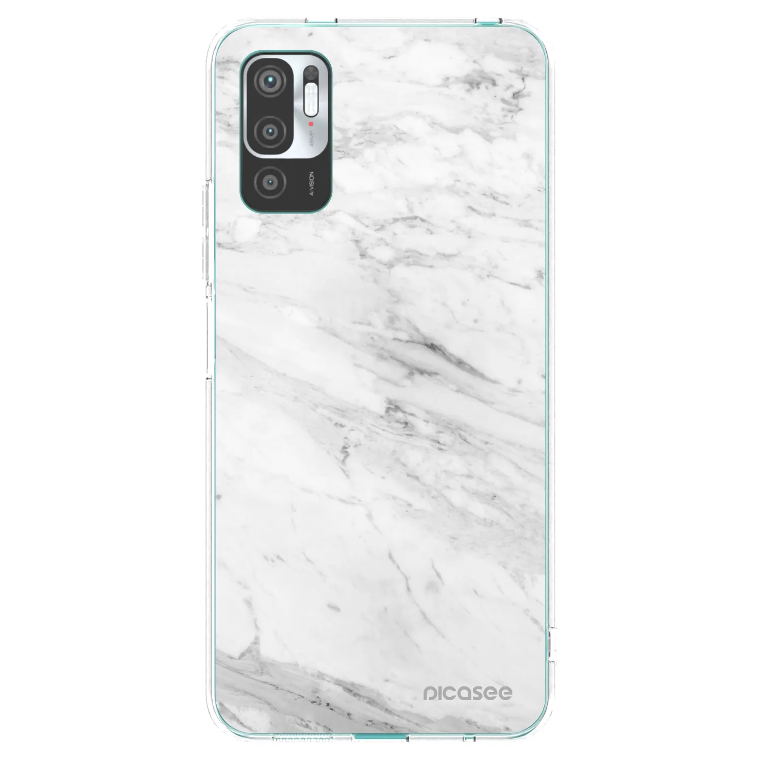 Picasee διαφανής θήκη σιλικόνης Xiaomi Redmi Note 10 5G - White marble