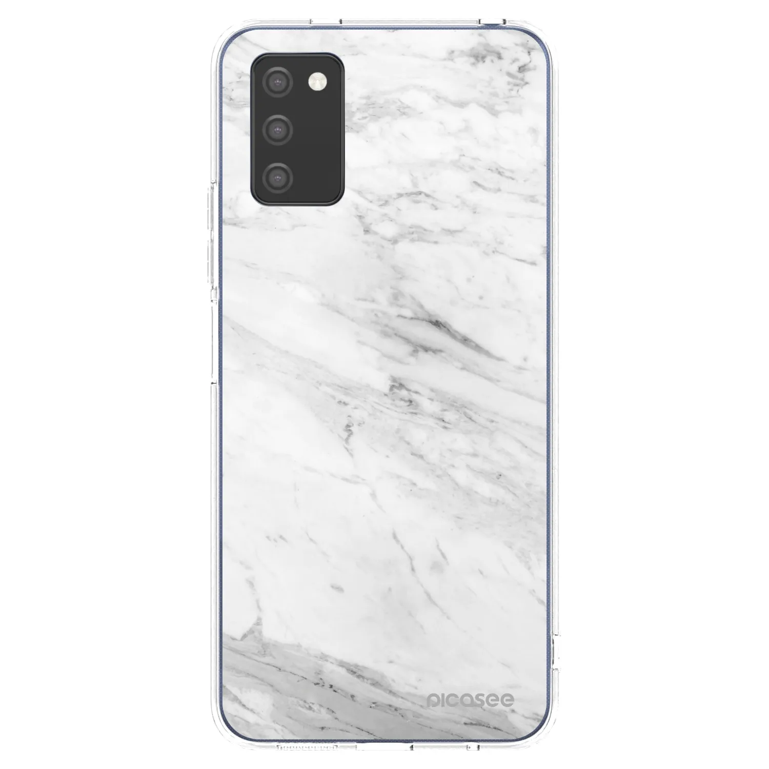 Picasee διαφανής θήκη σιλικόνης Samsung Galaxy A02s A025G - White marble