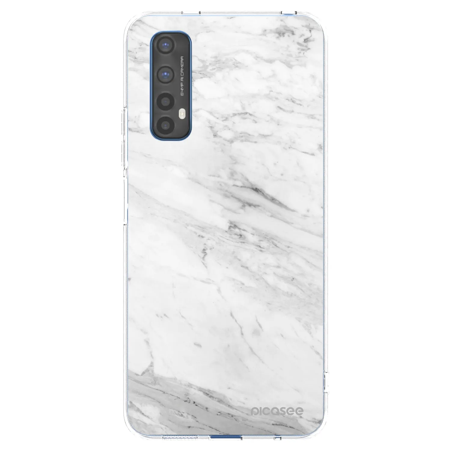 Picasee διαφανής θήκη σιλικόνης Realme 7 - White marble