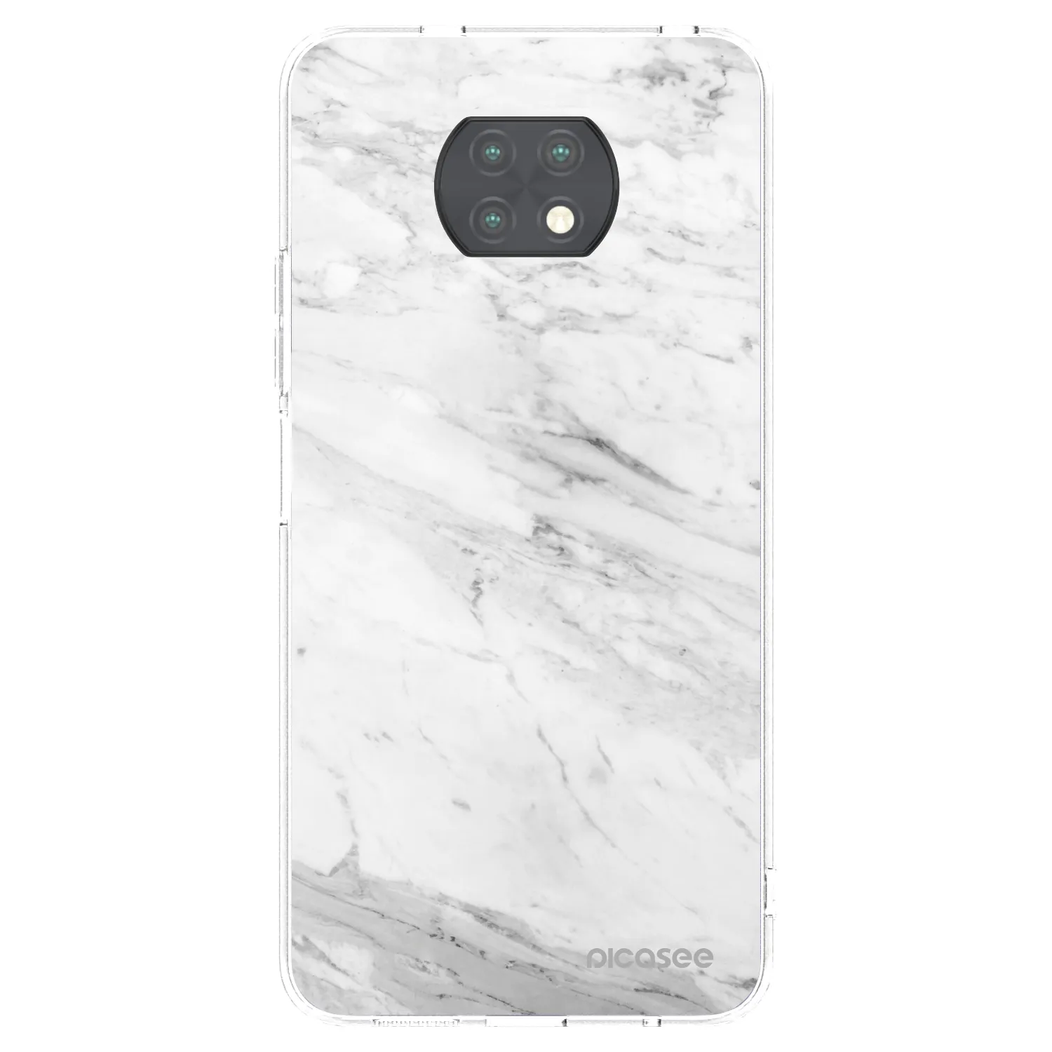 Picasee διαφανής θήκη σιλικόνης Xiaomi Redmi Note 9T - White marble