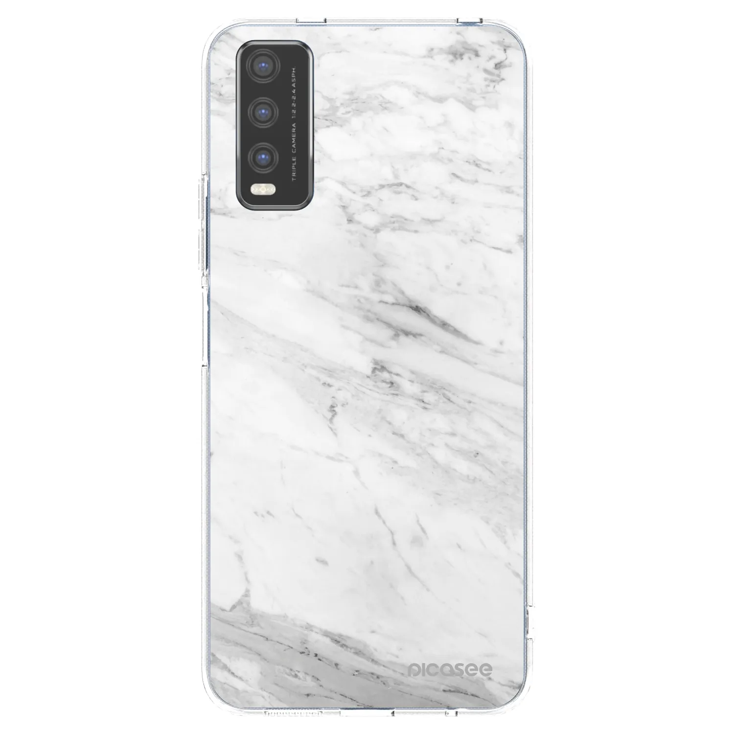 Picasee διαφανής θήκη σιλικόνης Vivo Y20s - White marble