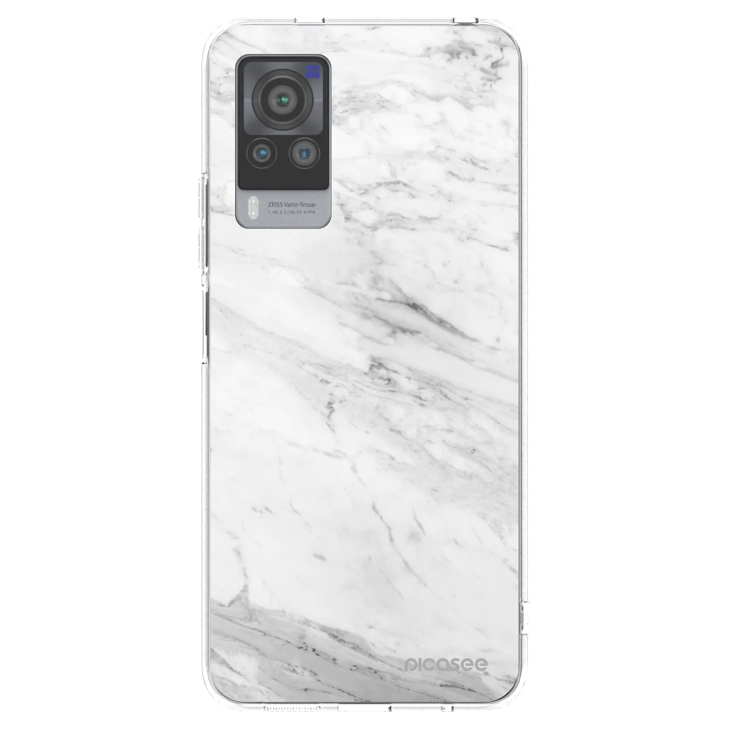 Picasee διαφανής θήκη σιλικόνης Vivo X60 Pro 5G - White marble