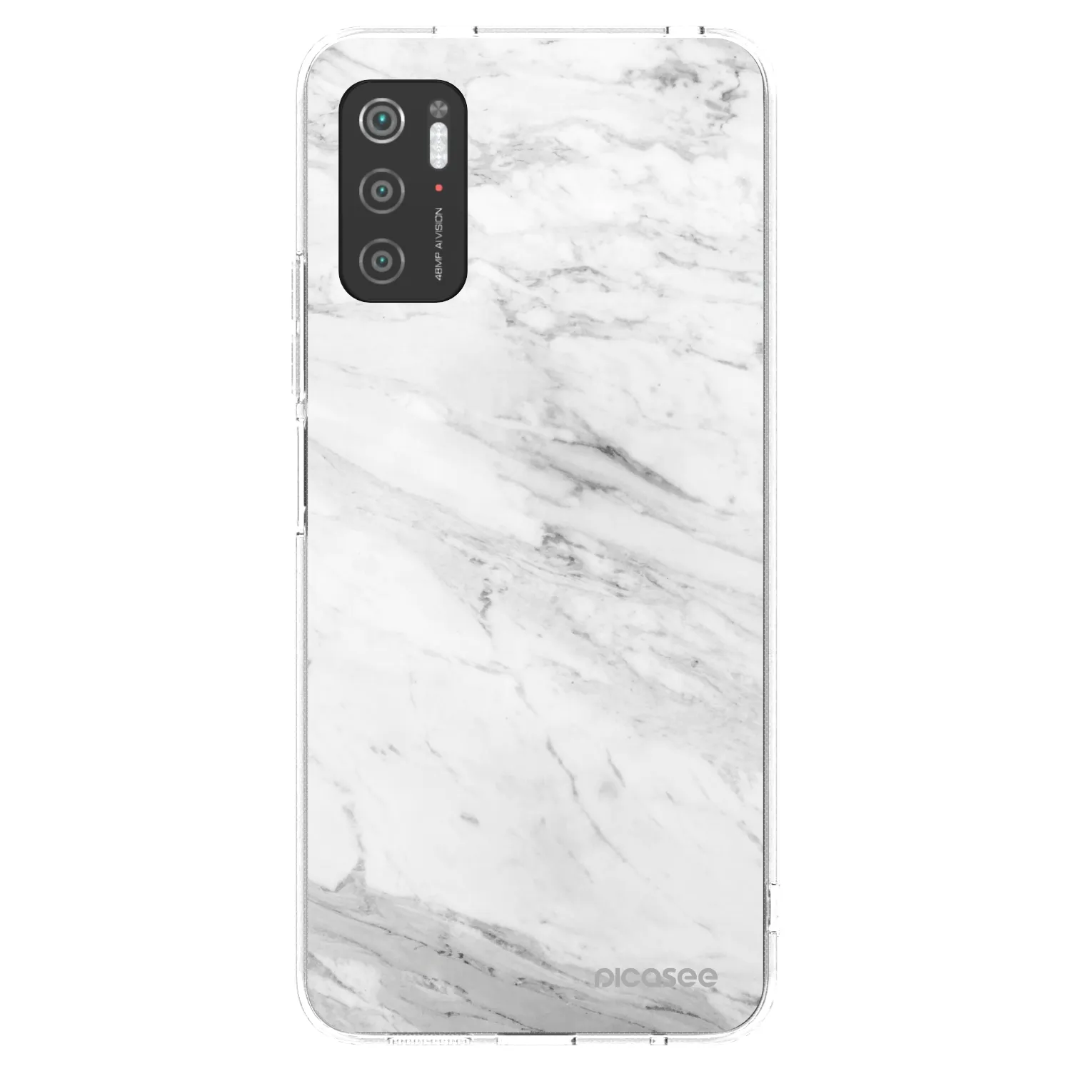 Picasee διαφανής θήκη σιλικόνης Xiaomi Poco M3 Pro 5G - White marble