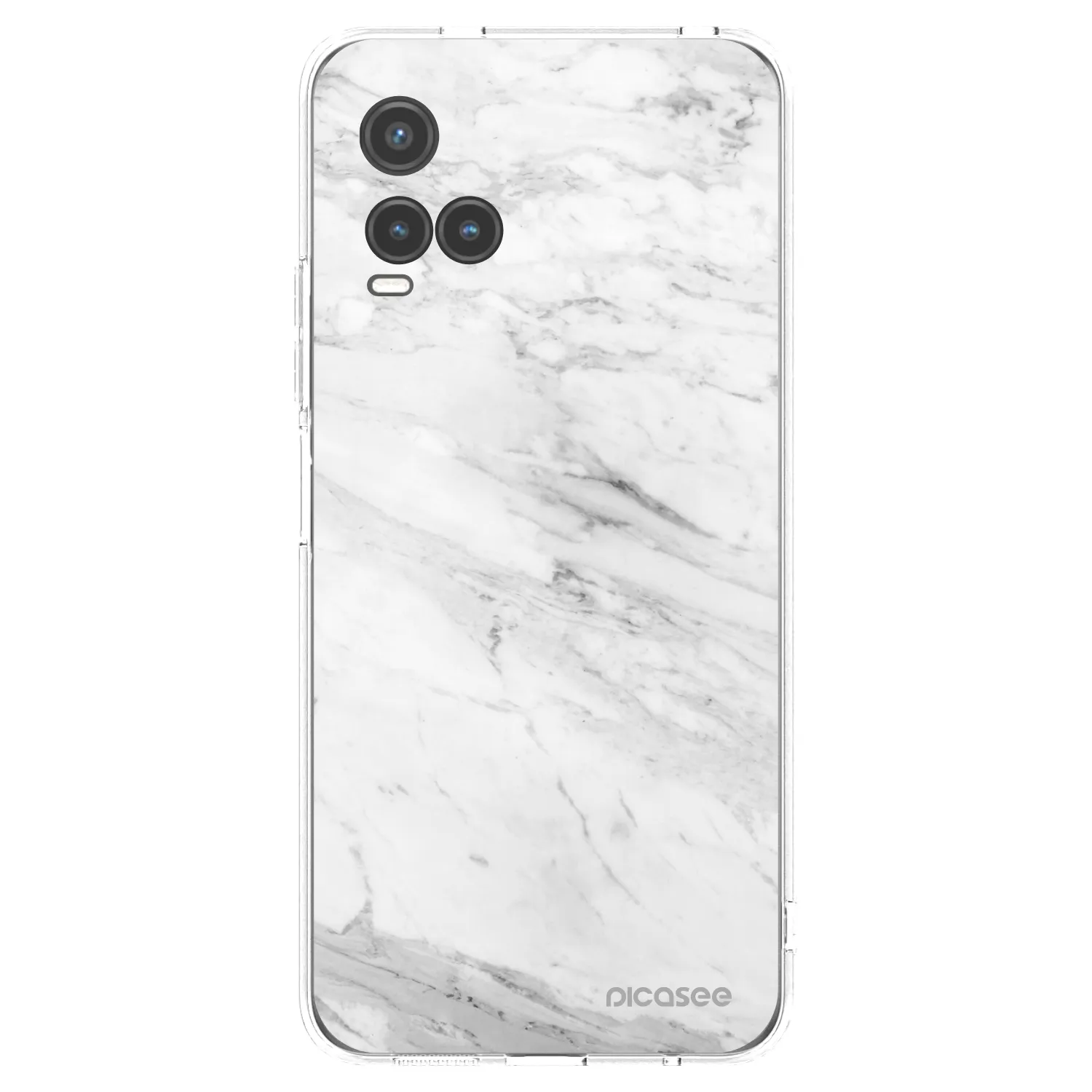 Picasee διαφανής θήκη σιλικόνης Vivo Y33s - White marble