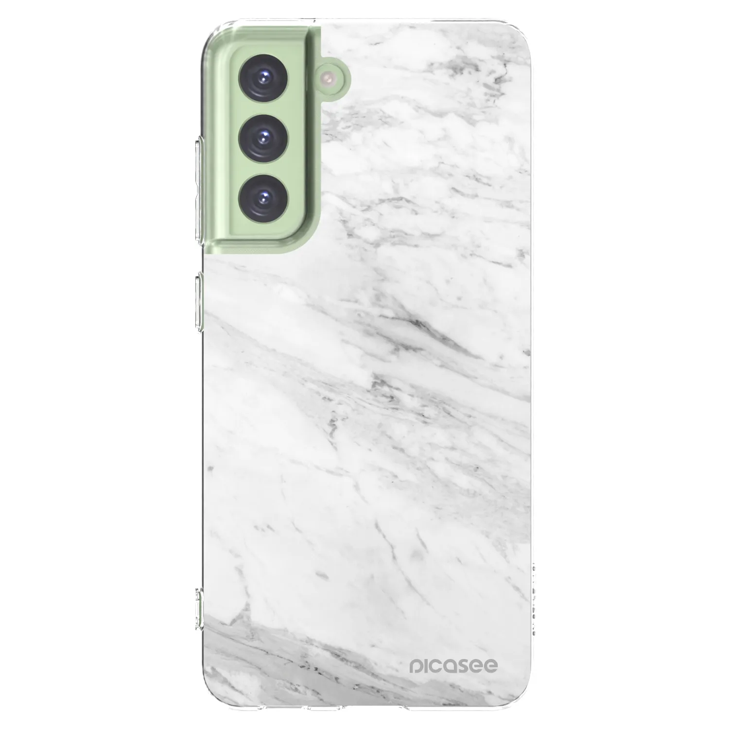 Picasee διαφανής θήκη σιλικόνης Samsung Galaxy S21 FE 5G - White marble