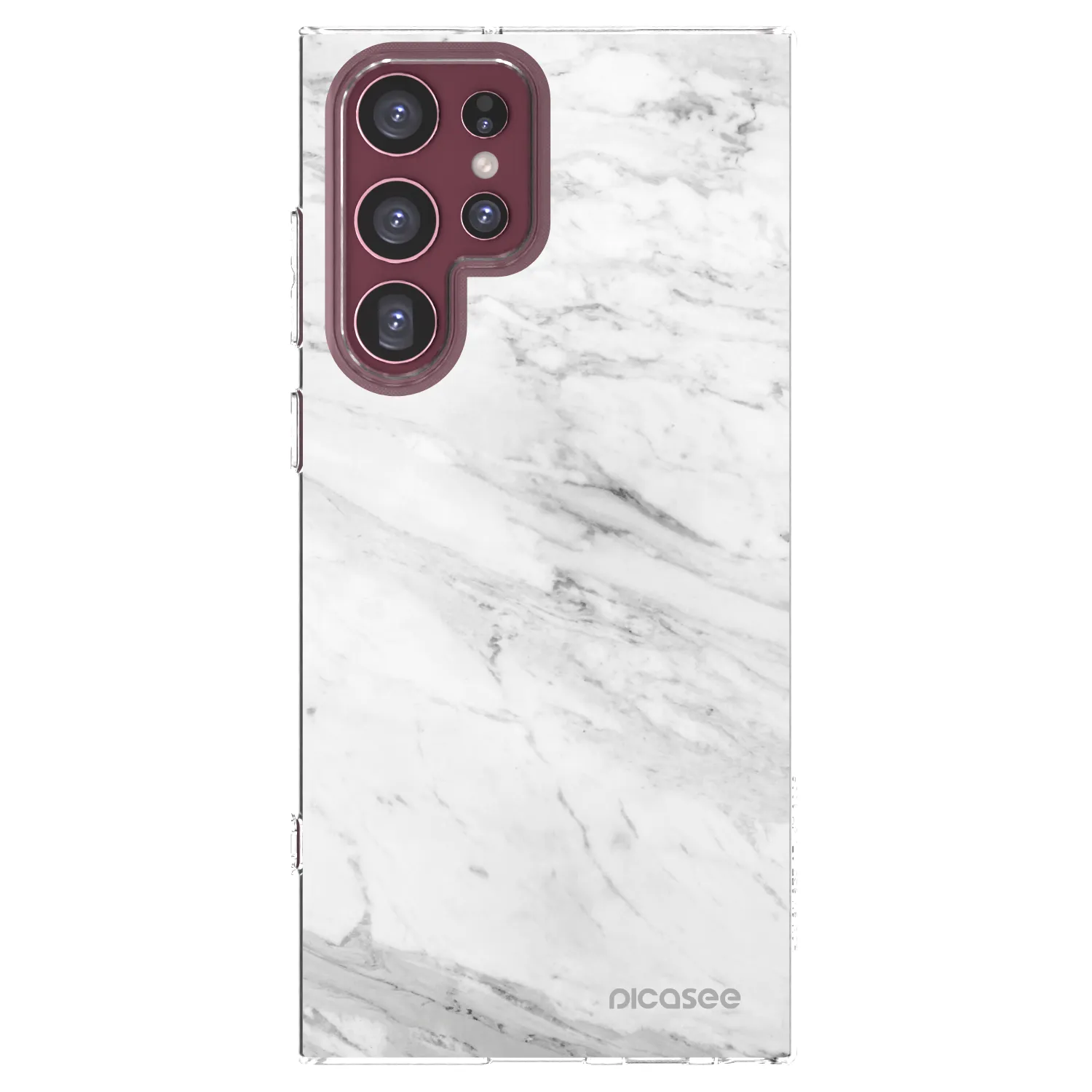 Picasee διαφανής θήκη σιλικόνης Samsung Galaxy S22 Ultra 5G - White marble