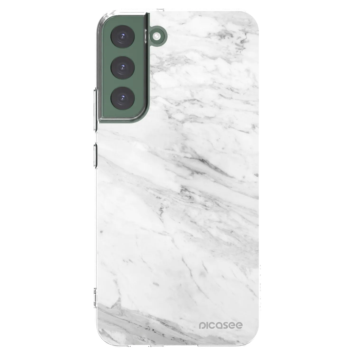 Picasee διαφανής θήκη σιλικόνης Samsung Galaxy S22+ 5G - White marble