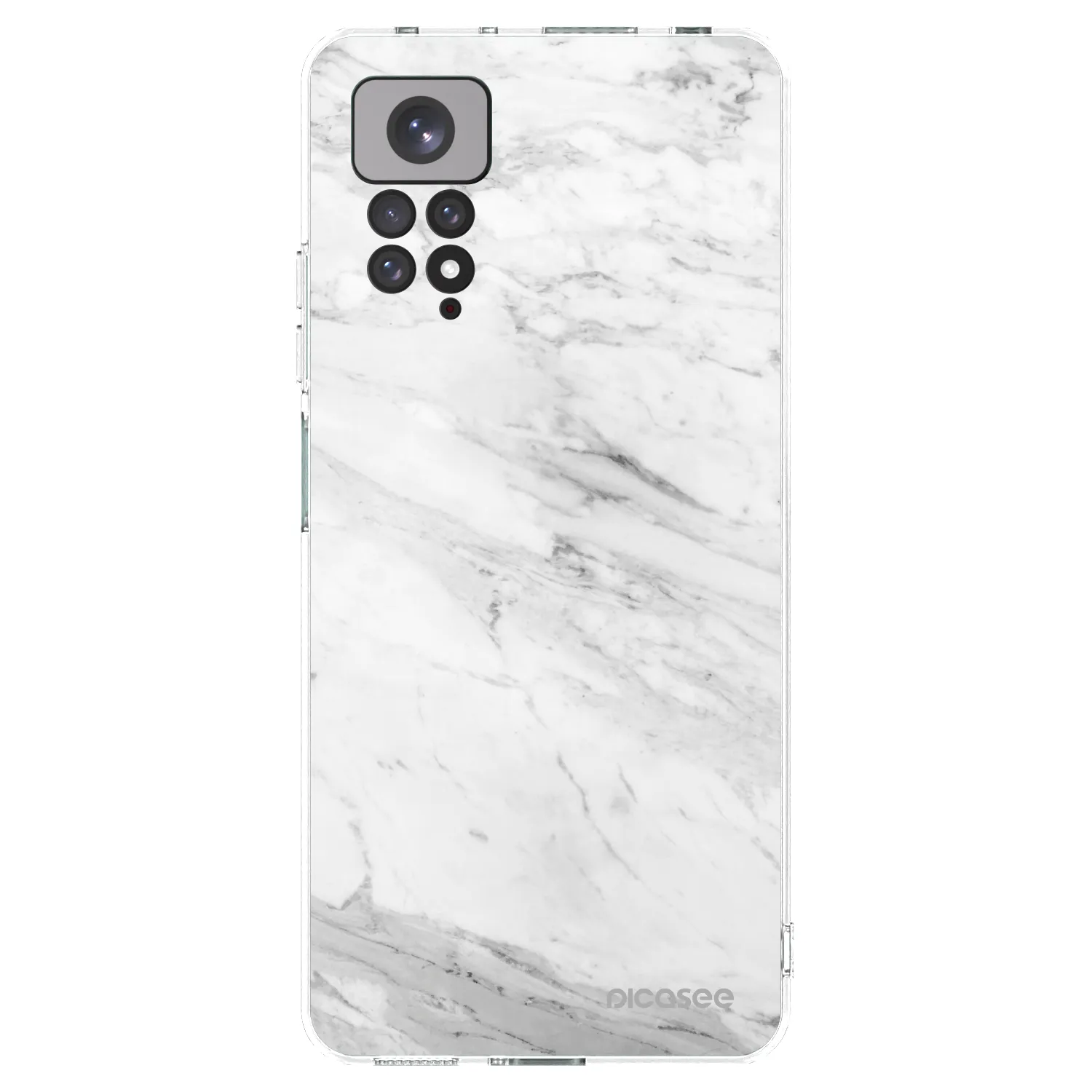 Picasee διαφανής θήκη σιλικόνης Xiaomi Redmi Note 11S 4G - White marble