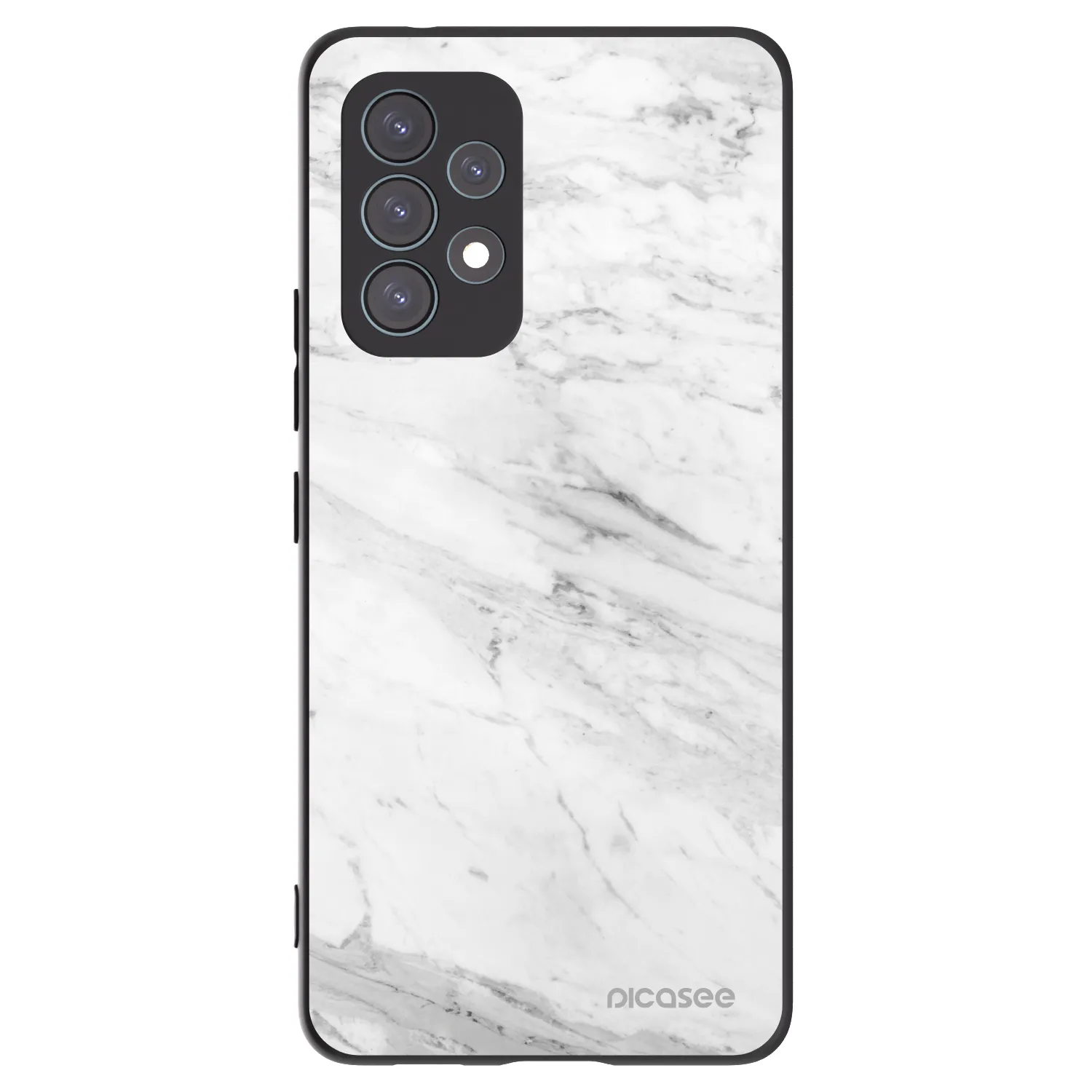 Picasee Μαύρη θήκη σιλικόνης για Samsung Galaxy A53 5G A536 - White marble
