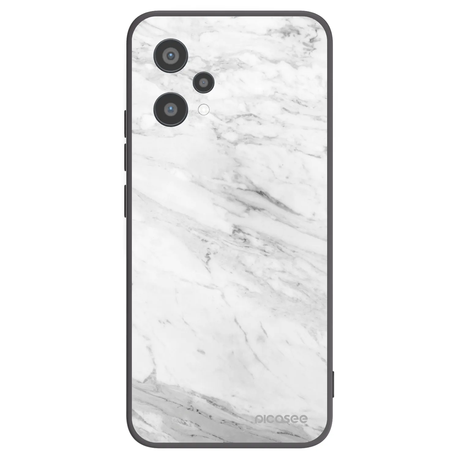 Picasee Μαύρη θήκη σιλικόνης για Realme 9 Pro 5G - White marble