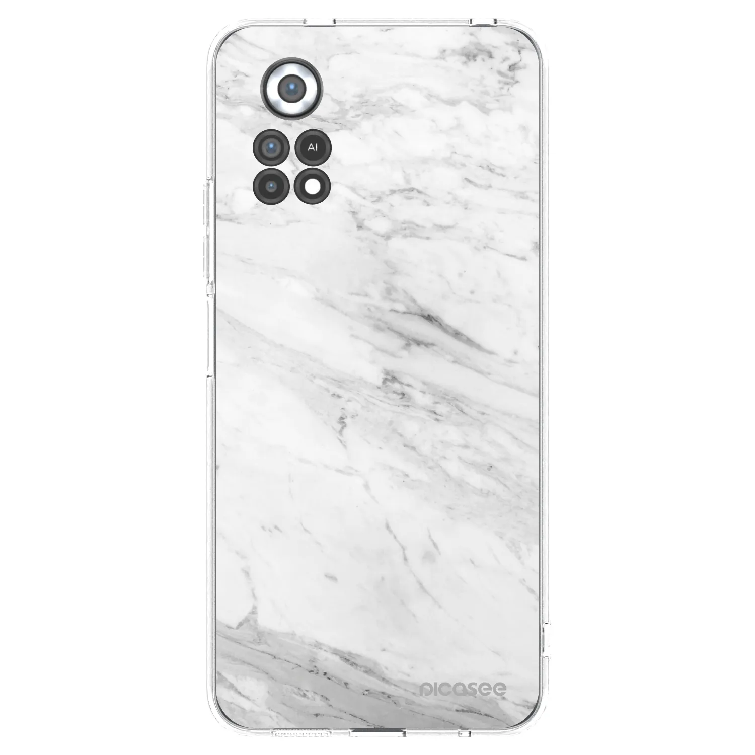 Picasee διαφανής θήκη σιλικόνης Xiaomi Poco X4 Pro 5G - White marble