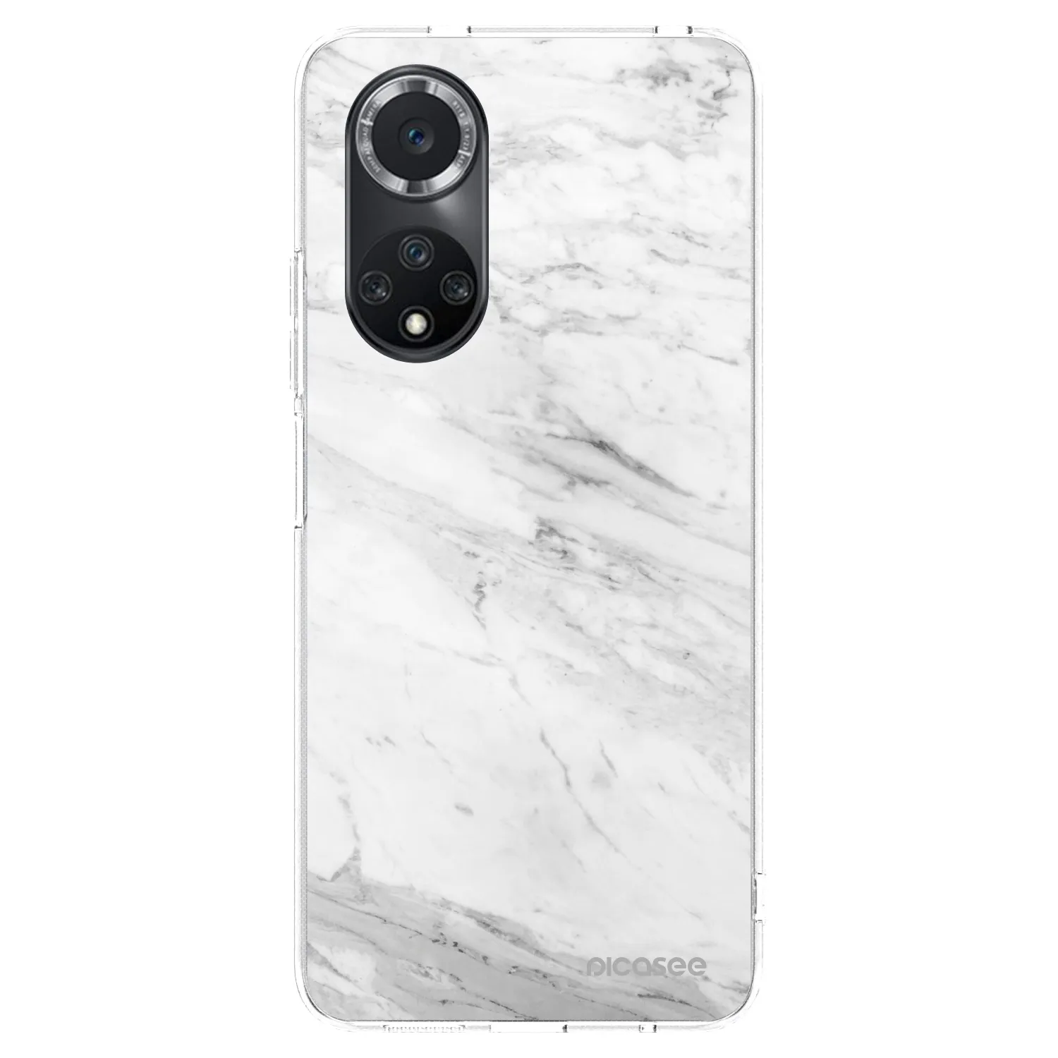 Picasee διαφανής θήκη σιλικόνης Huawei Nova 9 SE - White marble