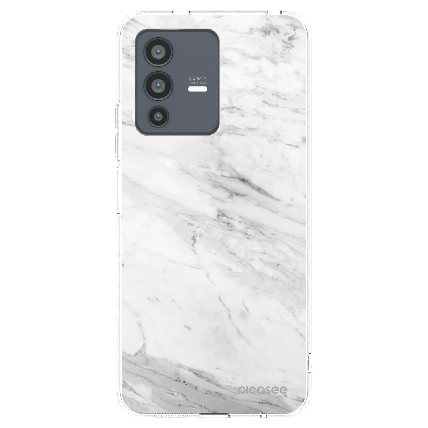 Picasee διαφανής θήκη σιλικόνης Vivo V23 5G - White marble