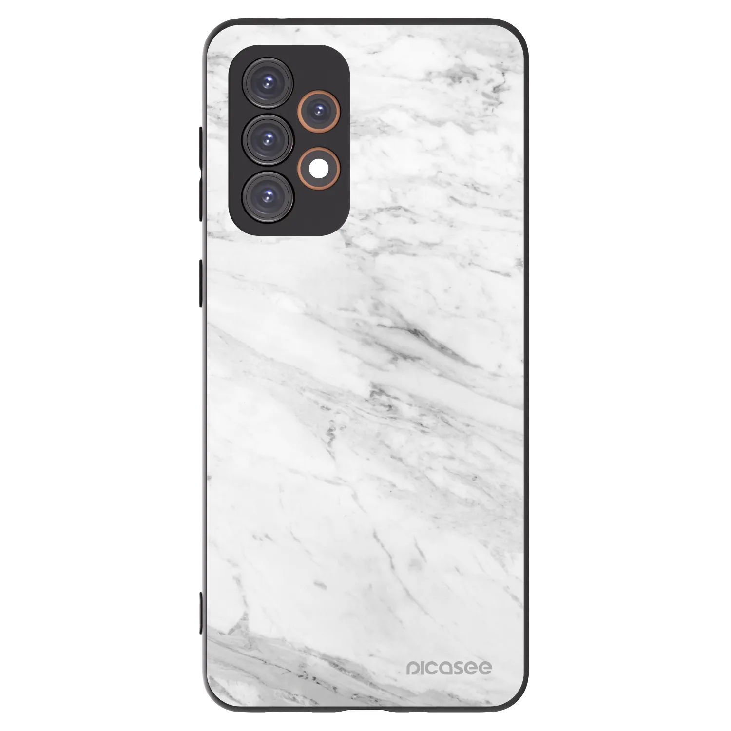 Picasee Μαύρη θήκη σιλικόνης για Samsung Galaxy A33 5G A336 - White marble