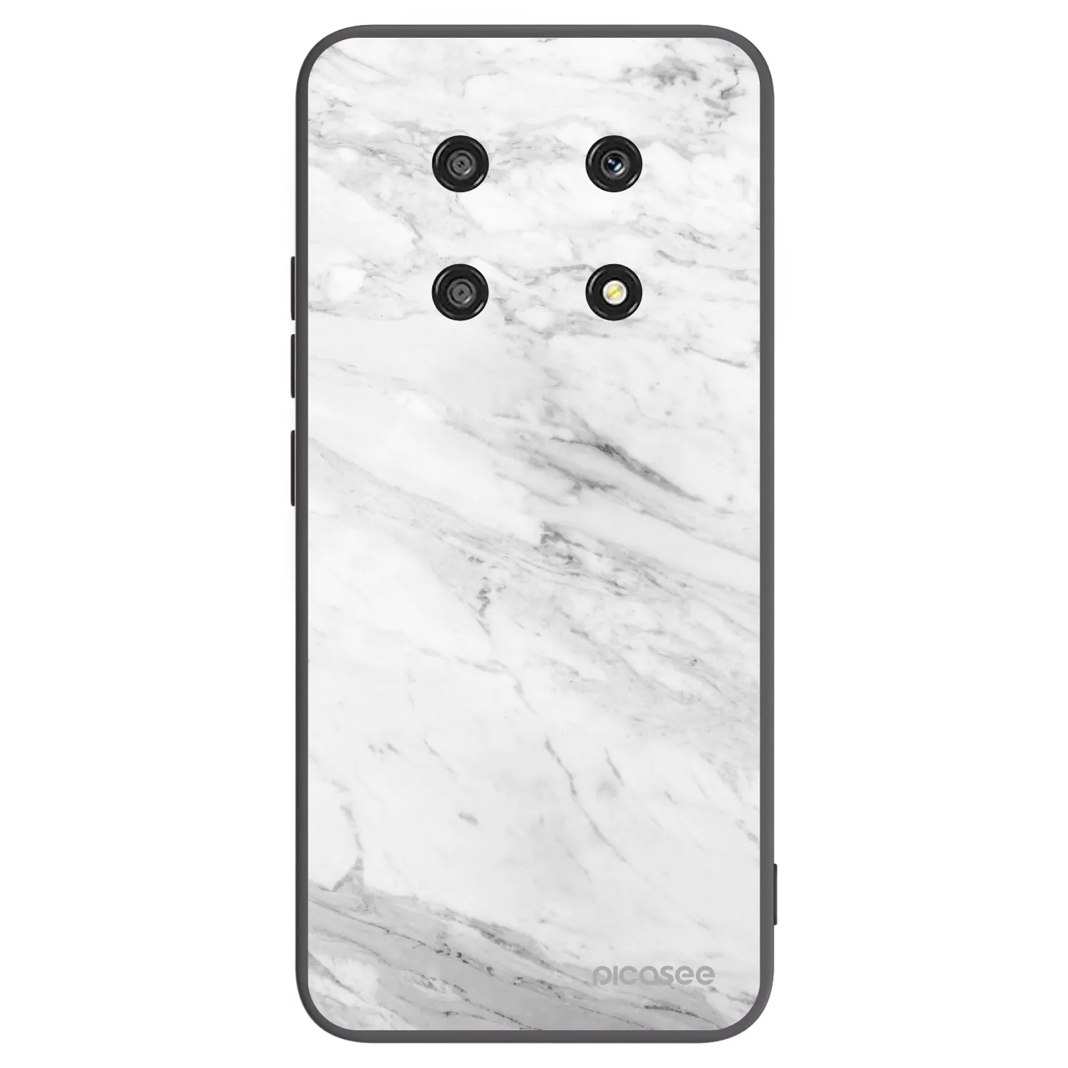 Picasee Μαύρη θήκη σιλικόνης για Honor Magic4 Lite 5G - White marble