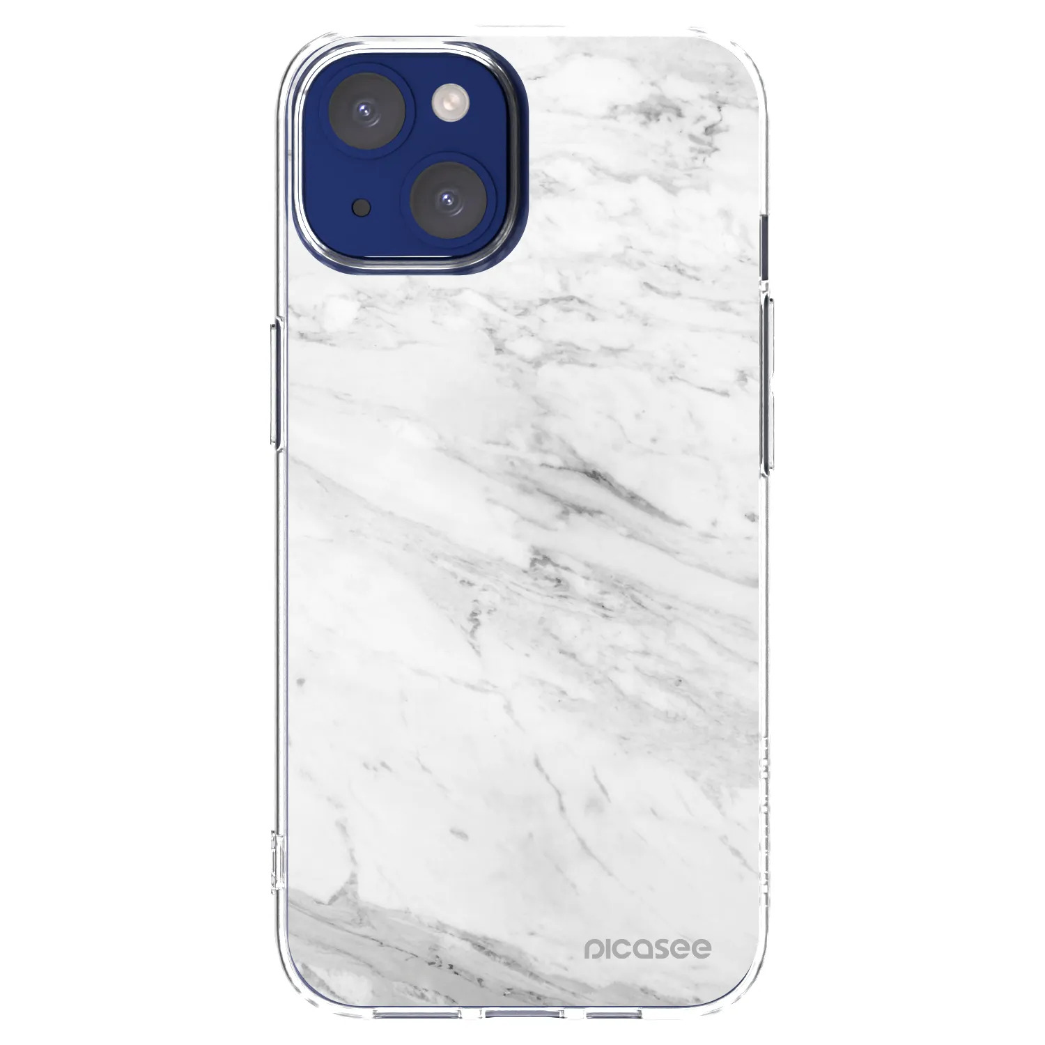 Picasee διαφανής θήκη σιλικόνης Apple iPhone 14 - White marble