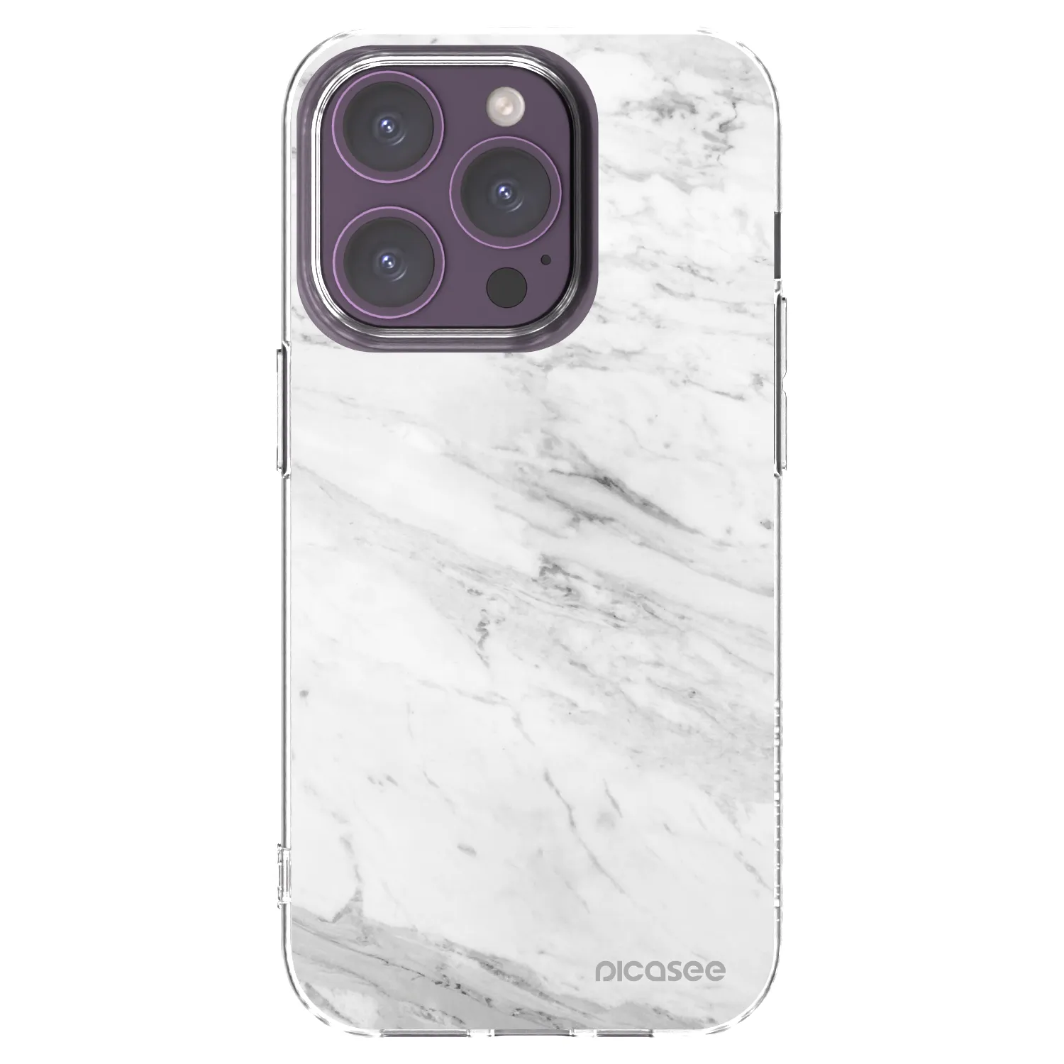 Picasee διαφανής θήκη σιλικόνης Apple iPhone 14 Pro - White marble