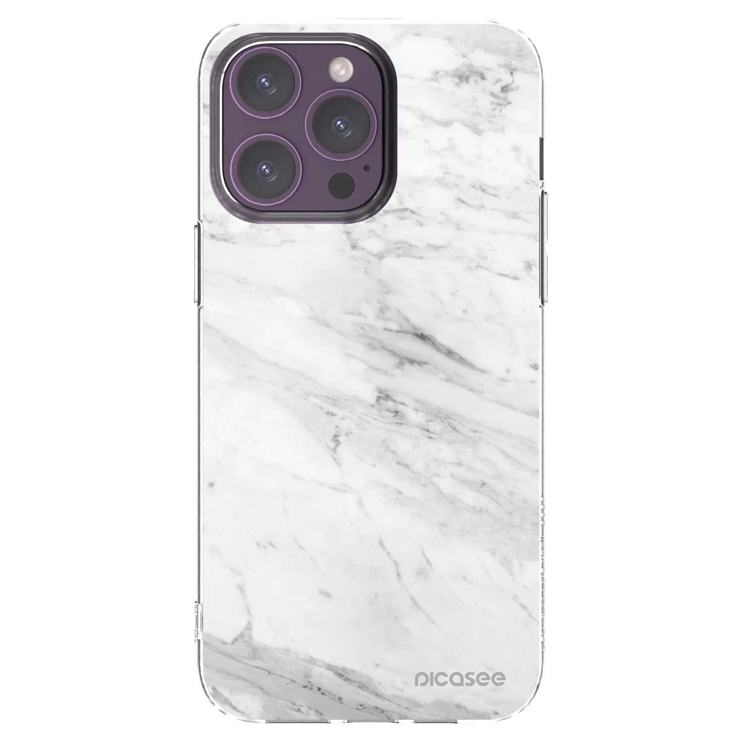 Picasee διαφανής θήκη σιλικόνης Apple iPhone 14 Pro Max - White marble