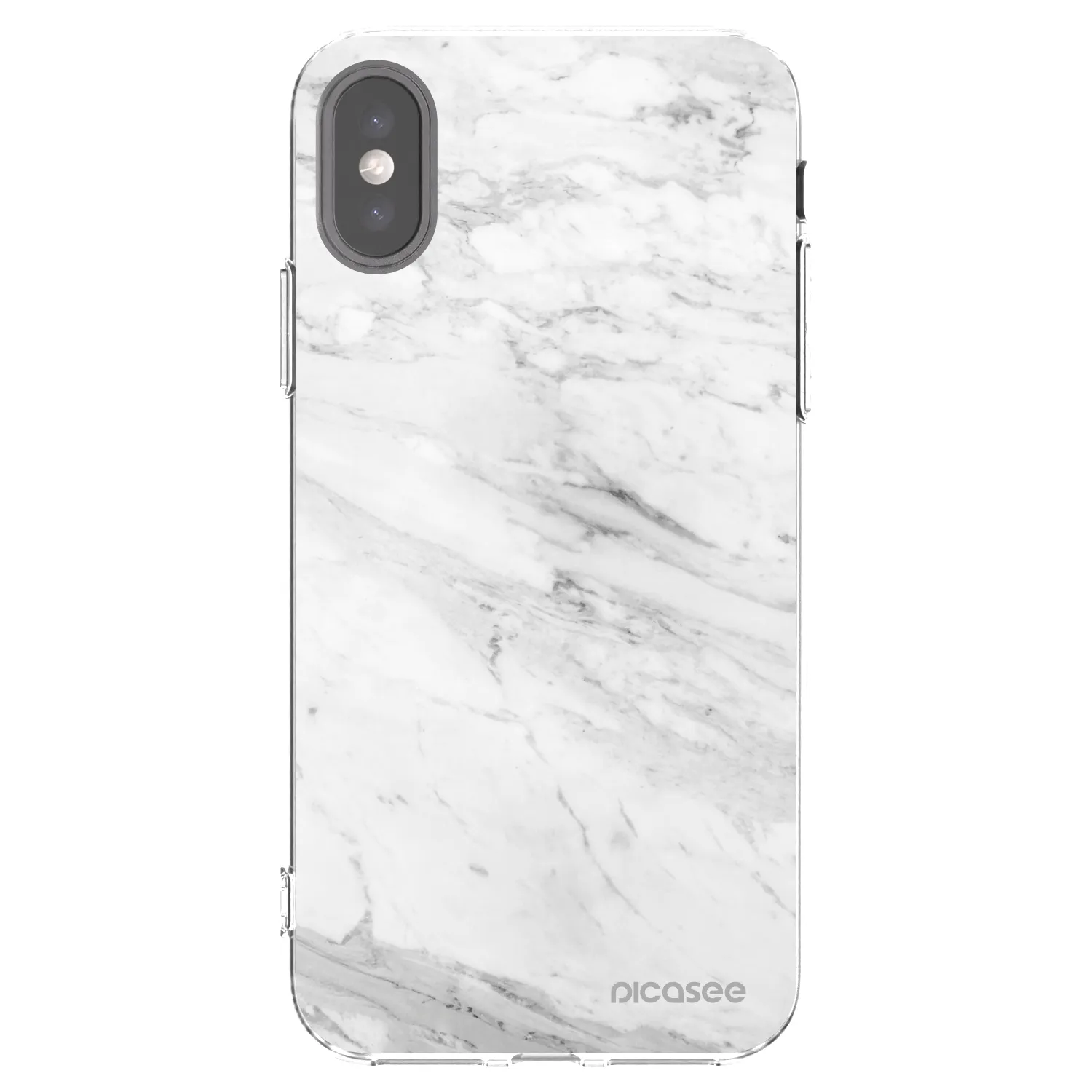 Picasee διαφανής θήκη σιλικόνης Apple iPhone X/XS - White marble