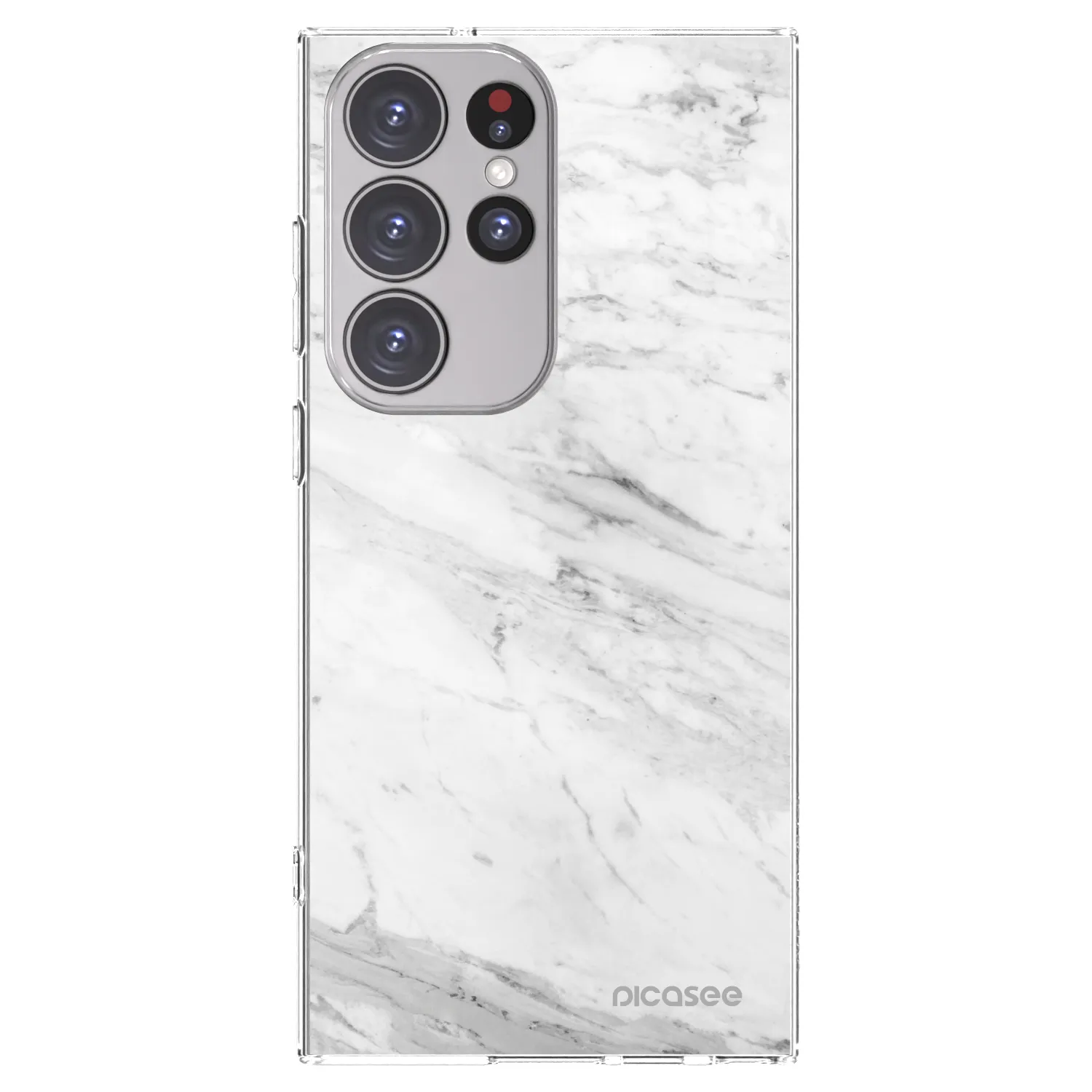 Picasee διαφανής θήκη σιλικόνης Samsung Galaxy S23 Ultra 5G - White marble