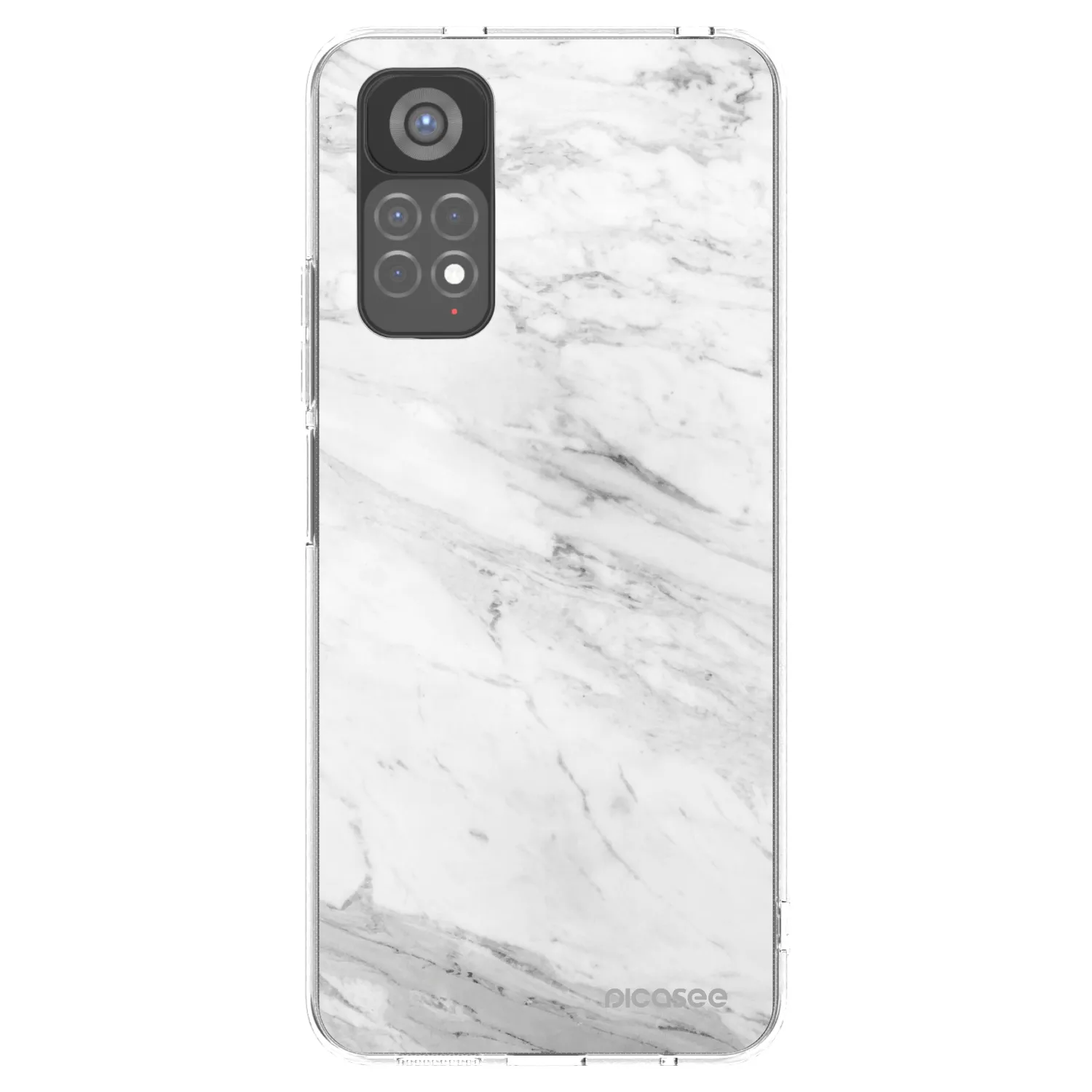 Picasee διαφανής θήκη σιλικόνης Xiaomi Redmi Note 11S 5G - White marble