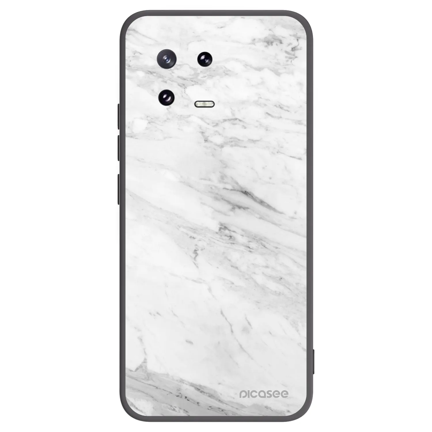 Picasee Μαύρη θήκη σιλικόνης για Xiaomi 13 Pro - White marble