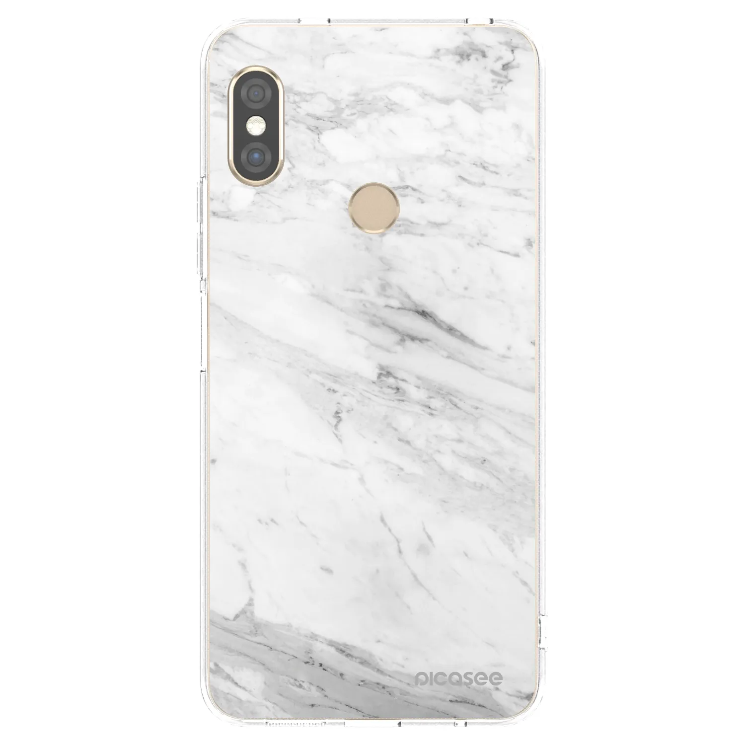 Picasee διαφανής θήκη σιλικόνης Xiaomi Redmi Note 5 Global - White marble