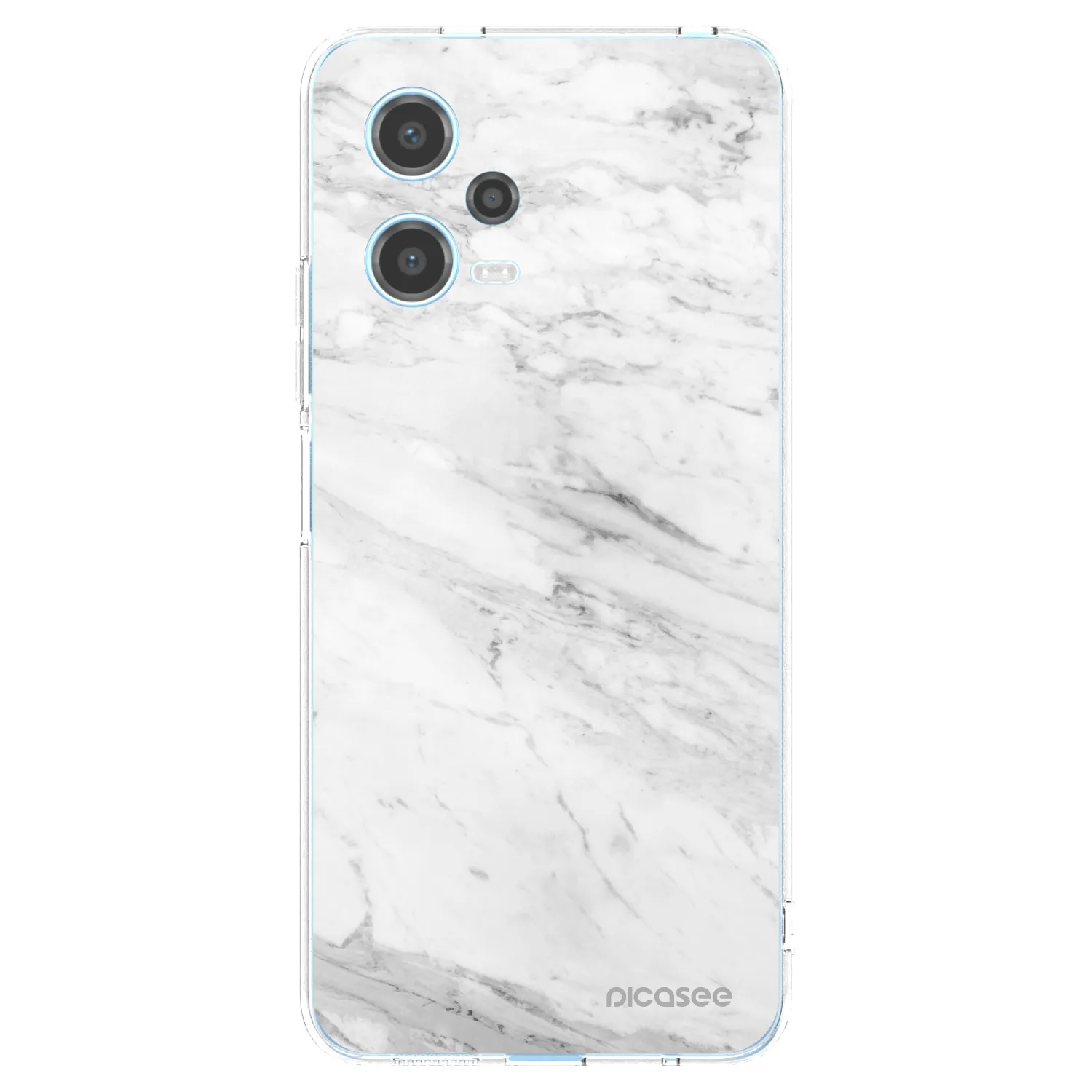 Picasee διαφανής θήκη σιλικόνης Xiaomi Redmi Note 12 5G - White marble