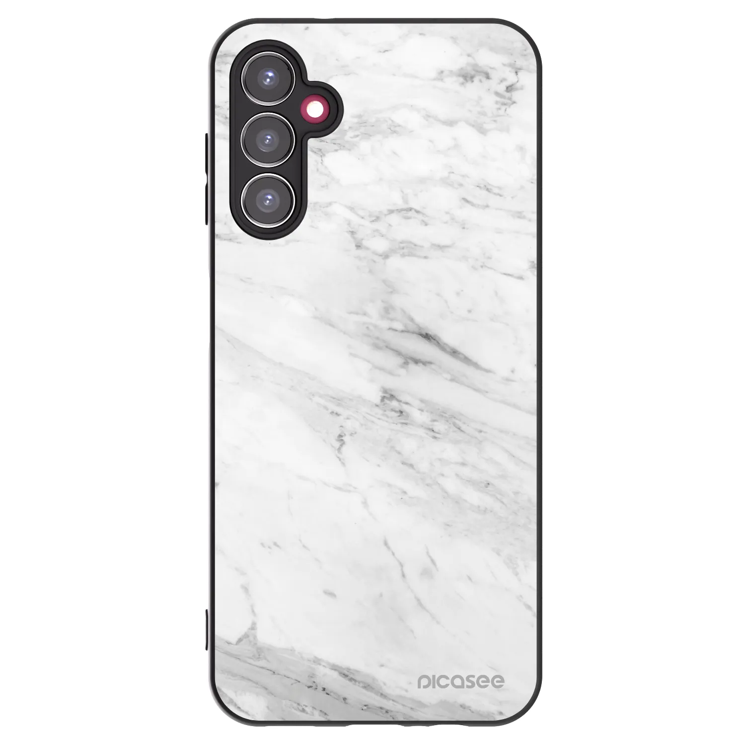 Picasee Μαύρη θήκη σιλικόνης για Samsung Galaxy A14 5G A146P - White marble