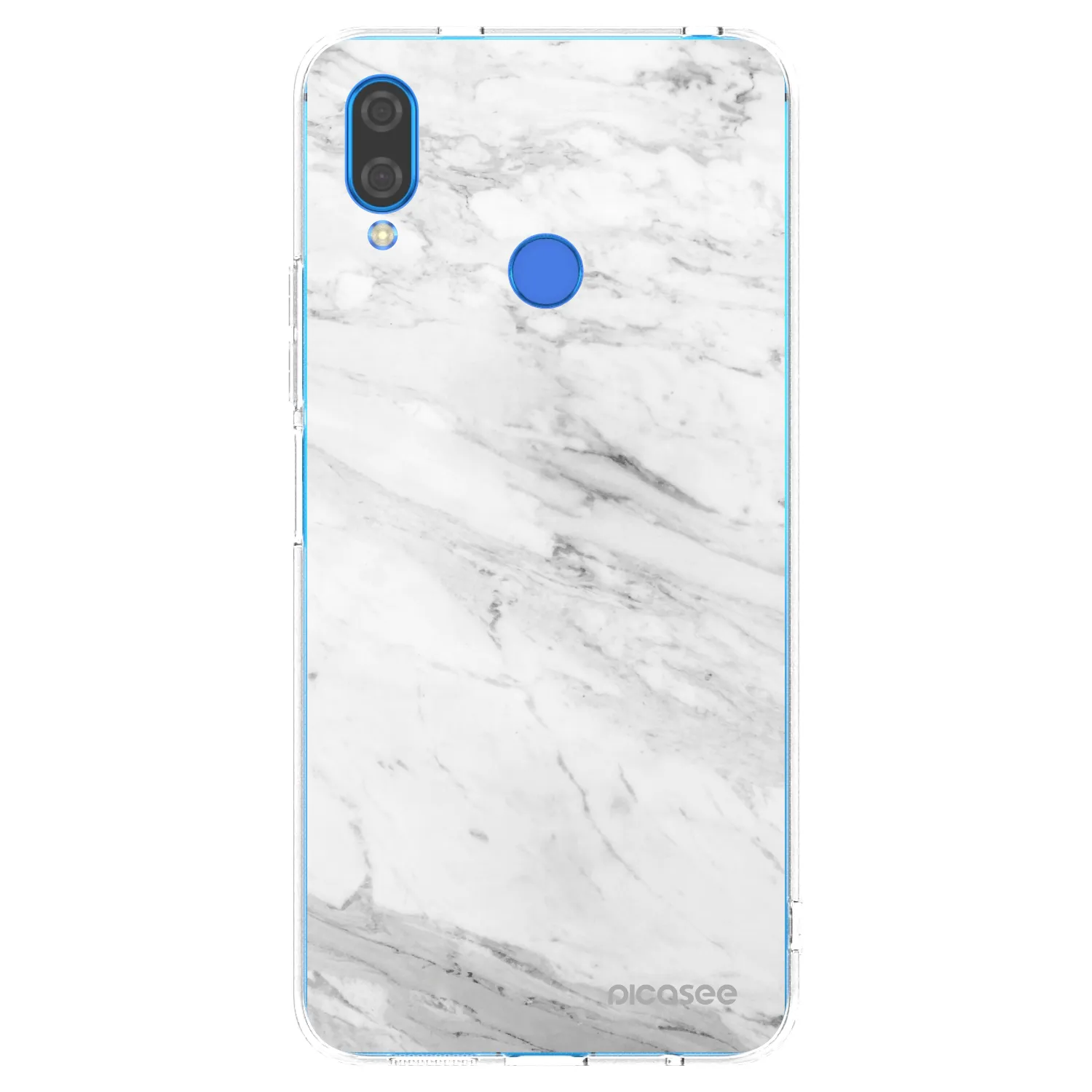 Picasee διαφανής θήκη σιλικόνης Huawei Nova 3 - White marble