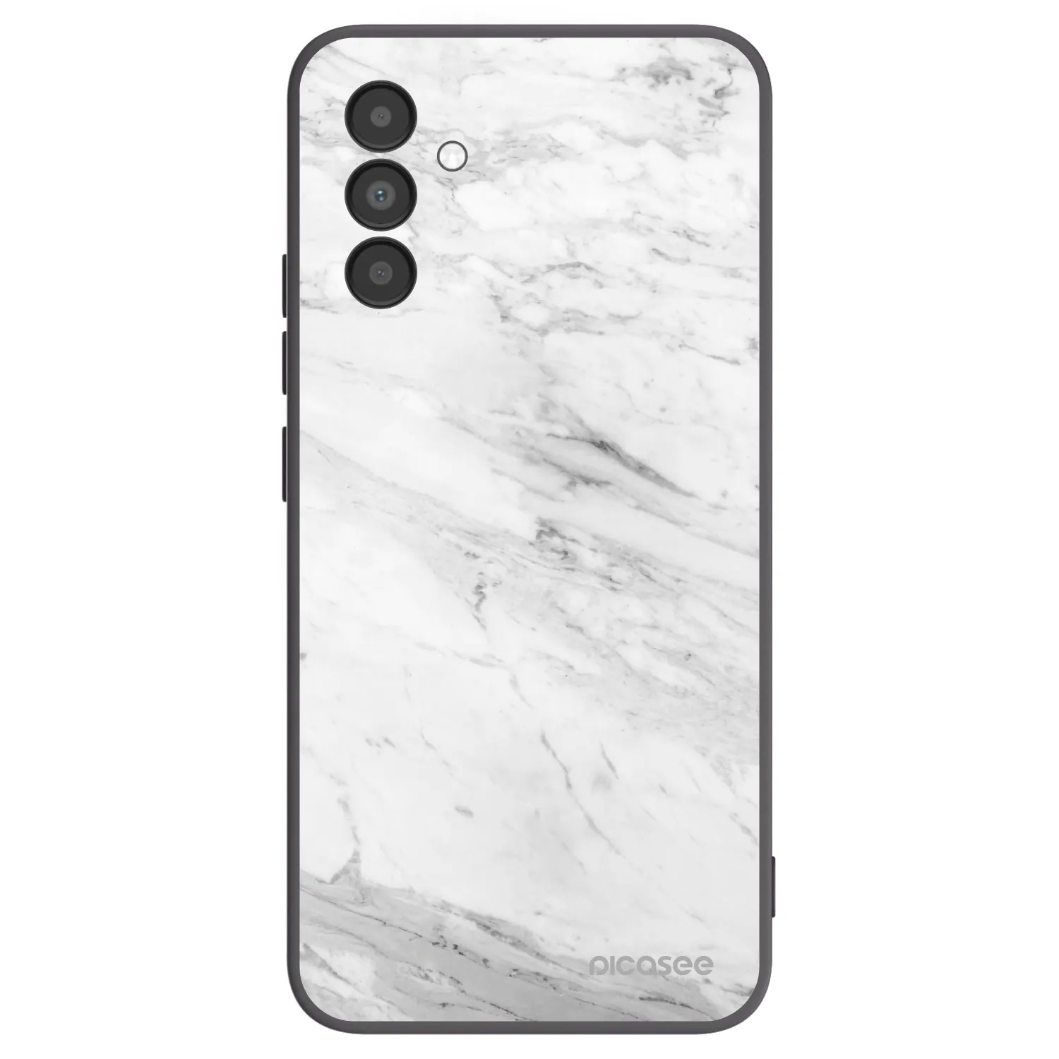 Picasee Μαύρη θήκη σιλικόνης για Samsung Galaxy A04s A047F - White marble
