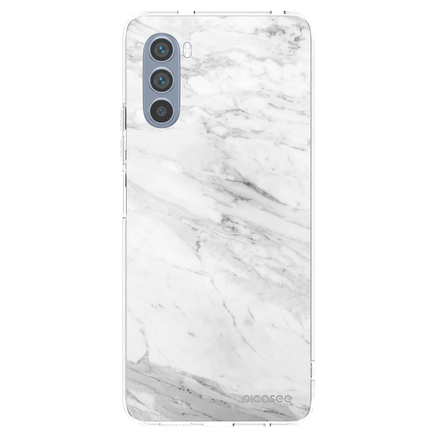 Picasee διαφανής θήκη σιλικόνης Motorola Moto G62 - White marble