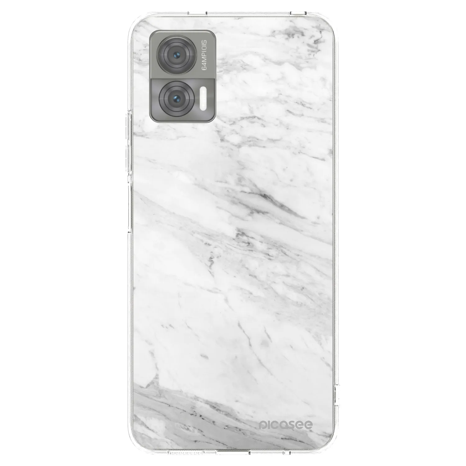 Picasee διαφανής θήκη σιλικόνης Motorola Edge 30 Neo - White marble