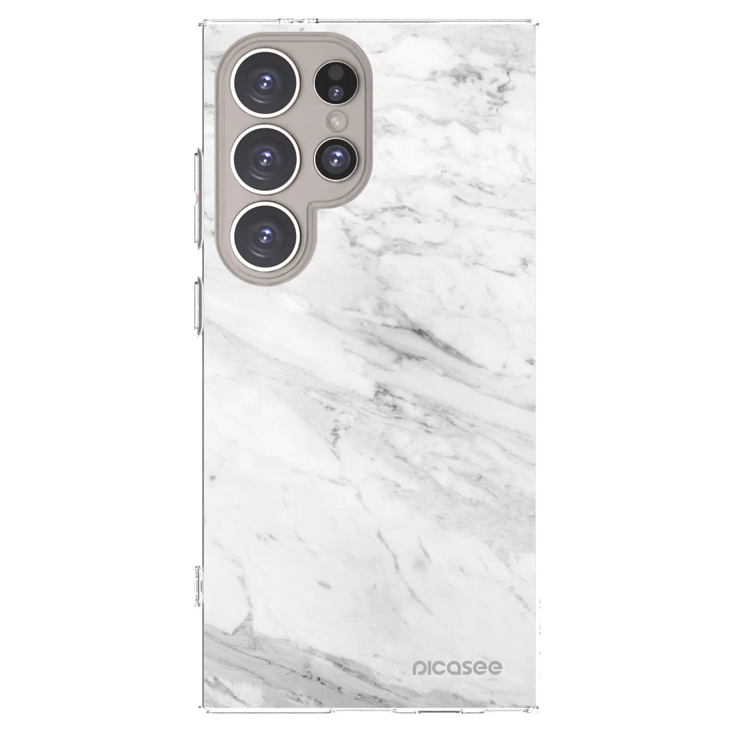 Picasee διαφανής θήκη σιλικόνης Samsung Galaxy S24 Ultra S928B 5G - White marble