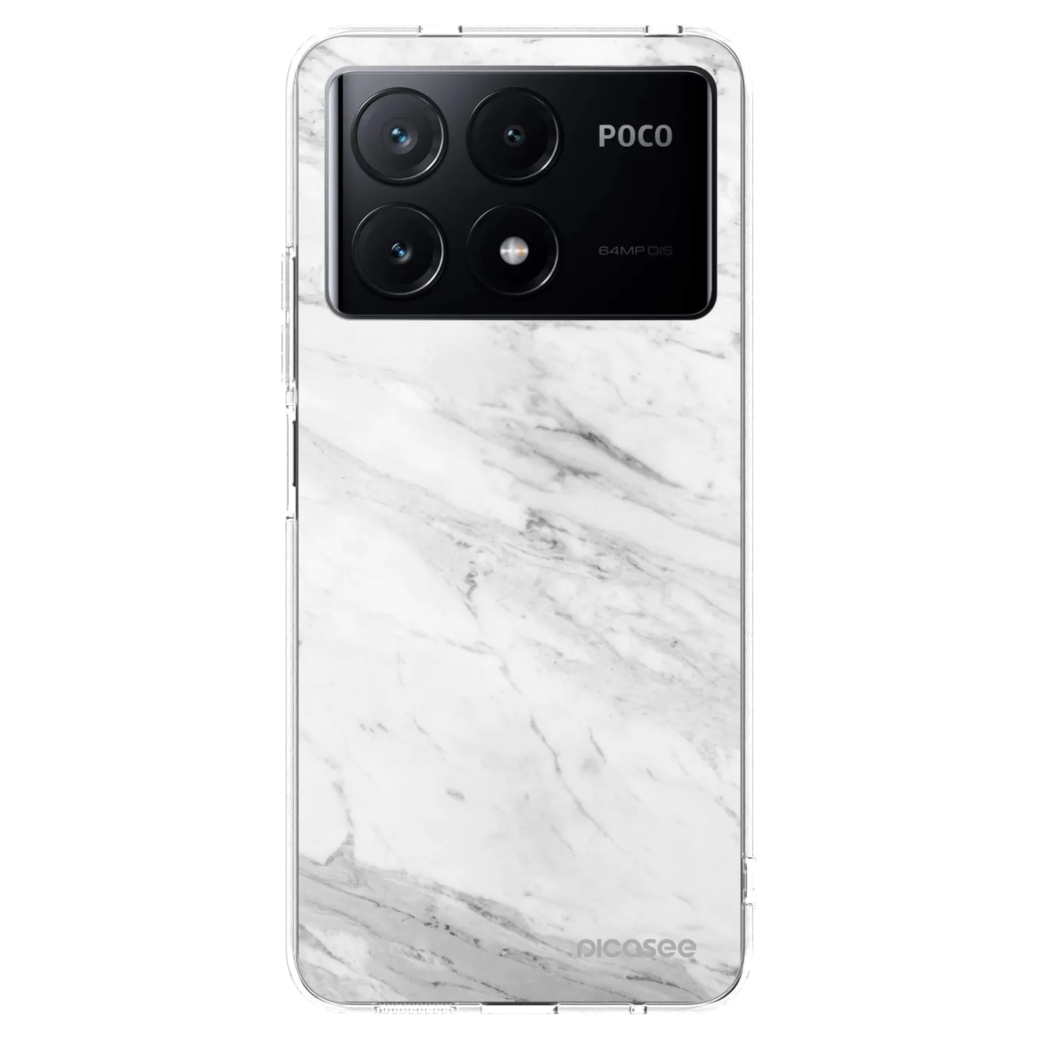 Picasee διαφανής θήκη σιλικόνης Xiaomi Poco X6 Pro - White marble