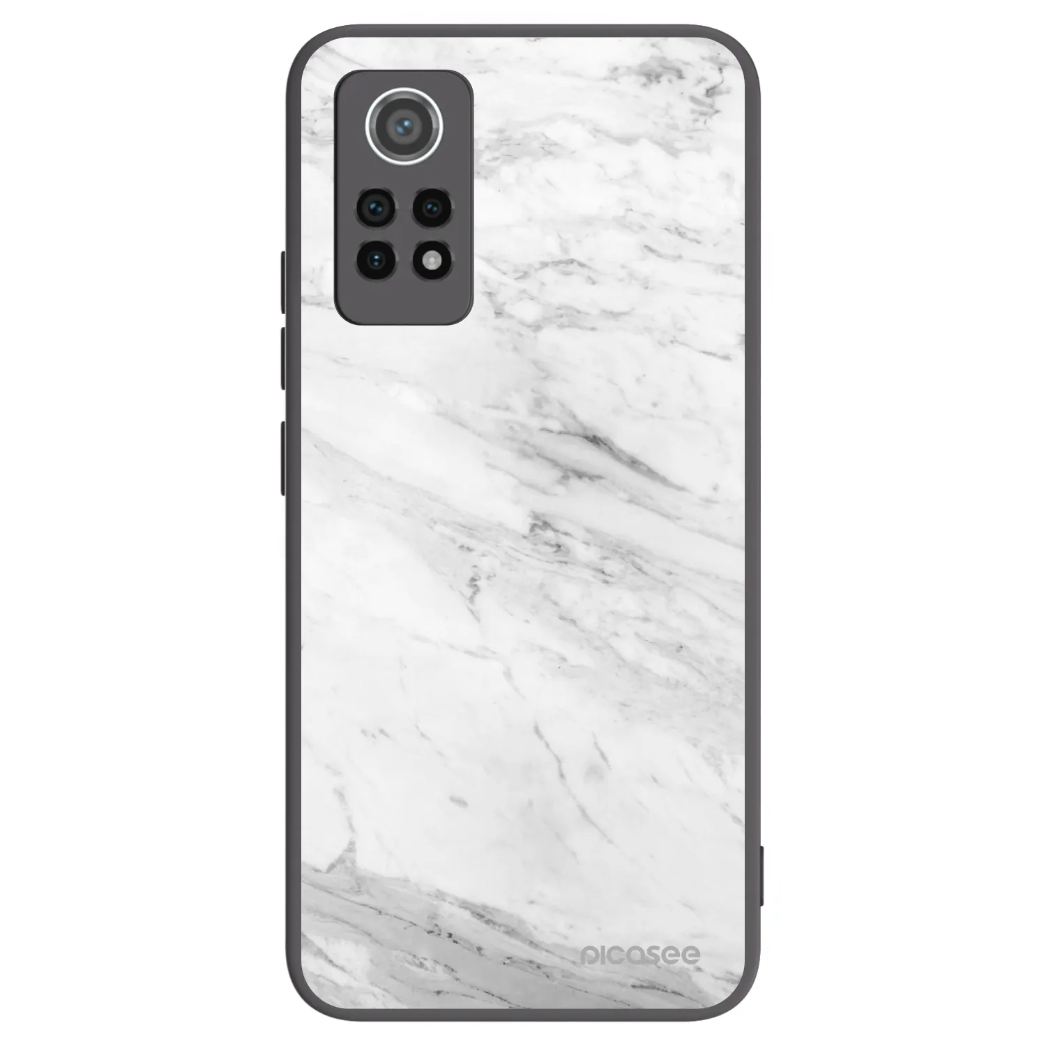 Picasee Μαύρη θήκη σιλικόνης για Xiaomi Redmi Note 12 Pro 4G - White marble