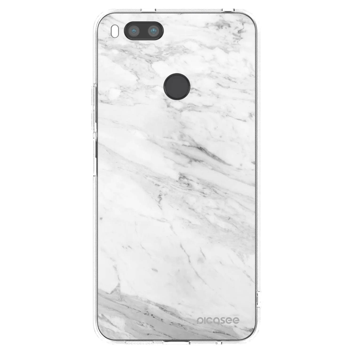 Picasee διαφανής θήκη σιλικόνης Xiaomi Mi A1 Global - White marble