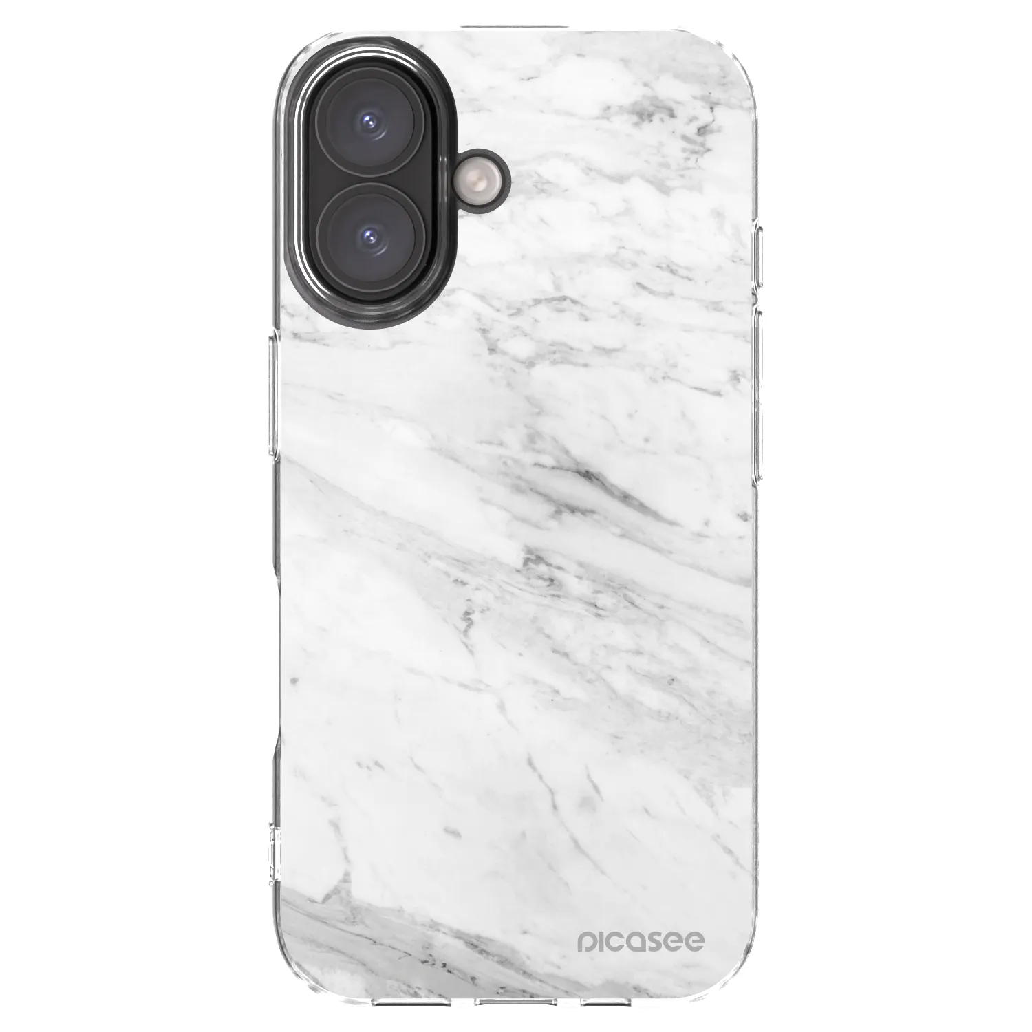 Picasee διαφανής θήκη σιλικόνης Apple iPhone 16 - White marble