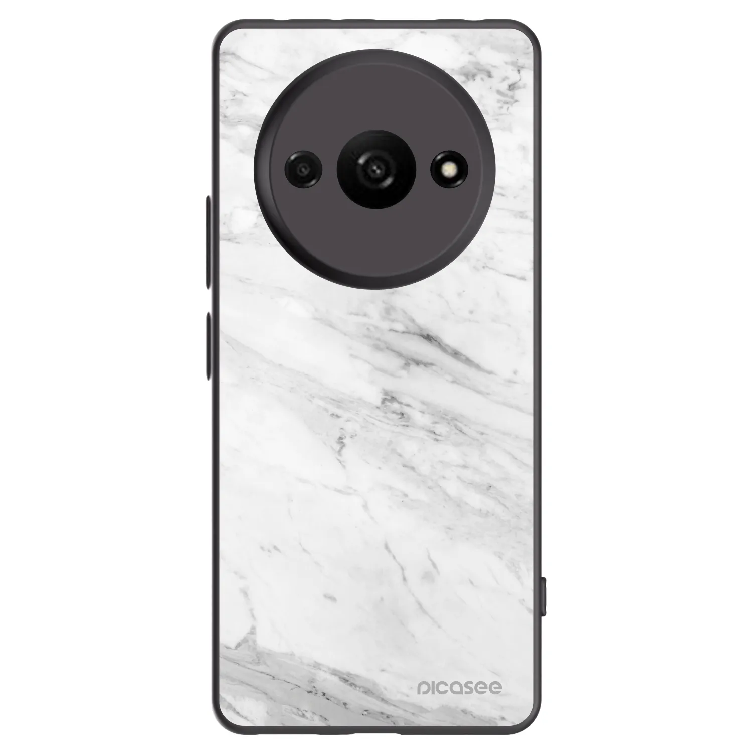 Picasee Μαύρη θήκη σιλικόνης για Xiaomi Redmi A3 - White marble
